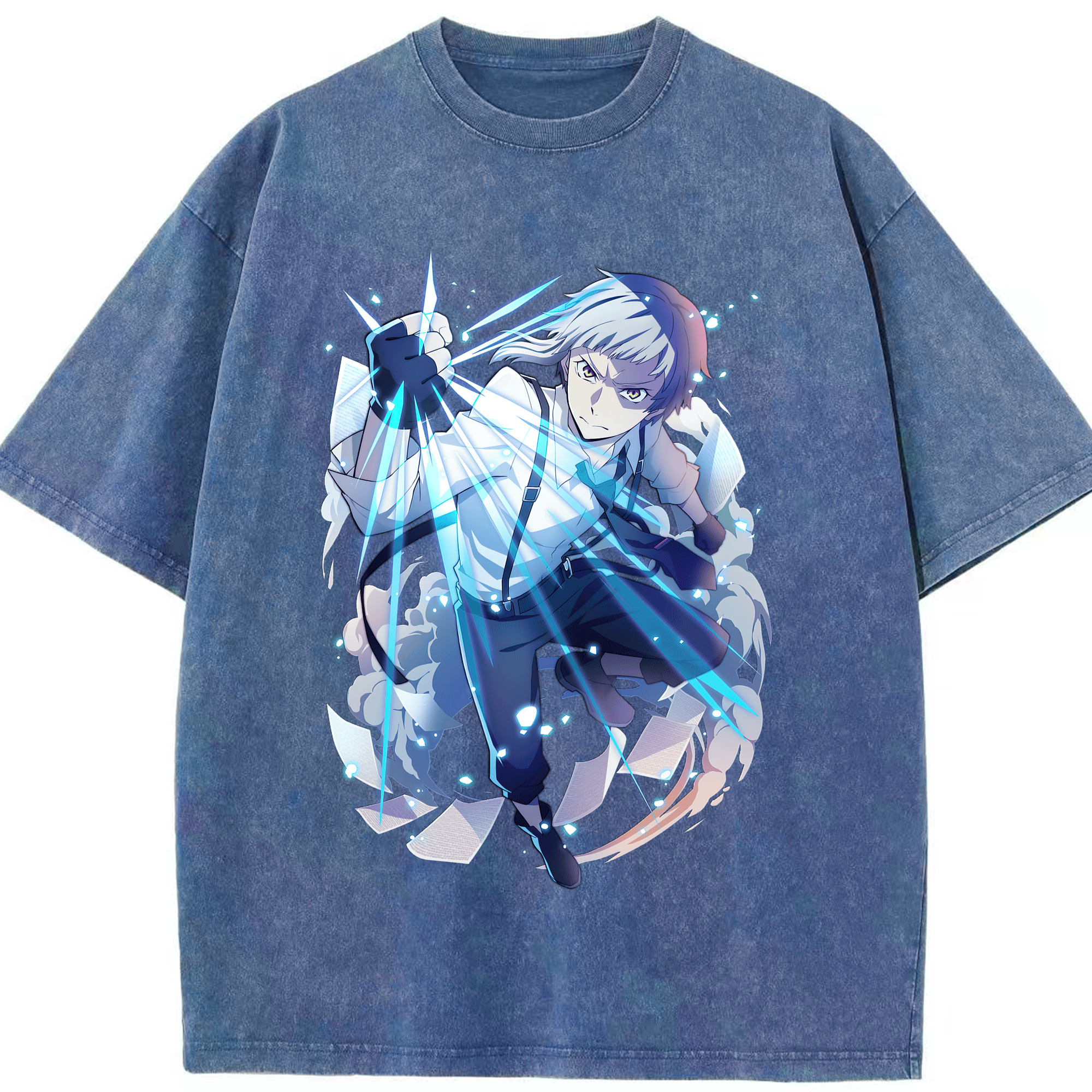 （画像用） 文豪ストレイドッグス Bungo Stray Dogs 綿100% ヴィンテージ風 半袖Tシャツ（フロントプリント）