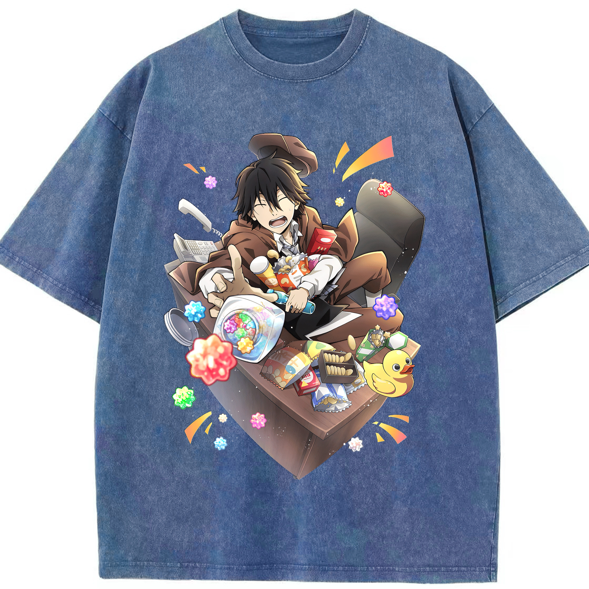 （画像用） 文豪ストレイドッグス Bungo Stray Dogs 綿100% ヴィンテージ風 半袖Tシャツ（フロントプリント）