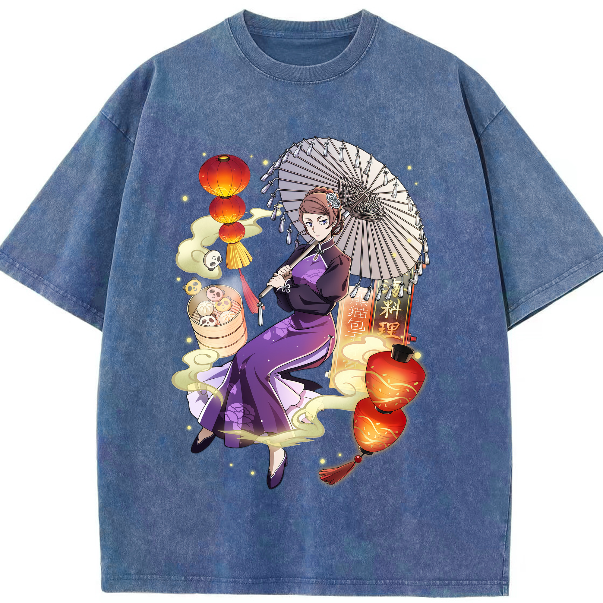 （画像用） 文豪ストレイドッグス Bungo Stray Dogs 綿100% ヴィンテージ風 半袖Tシャツ（フロントプリント）