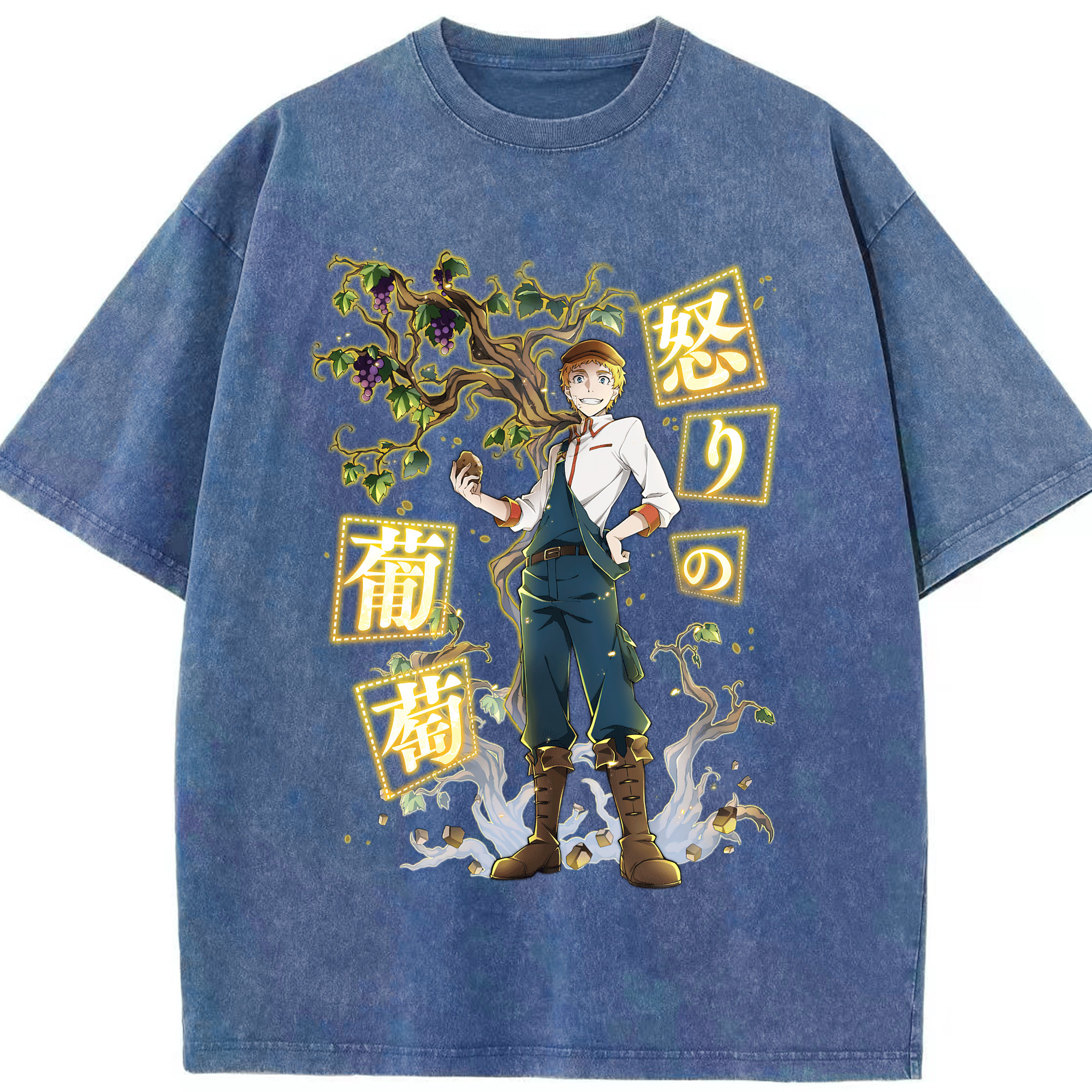（画像用） 文豪ストレイドッグス Bungo Stray Dogs 綿100% ヴィンテージ風 半袖Tシャツ（フロントプリント）