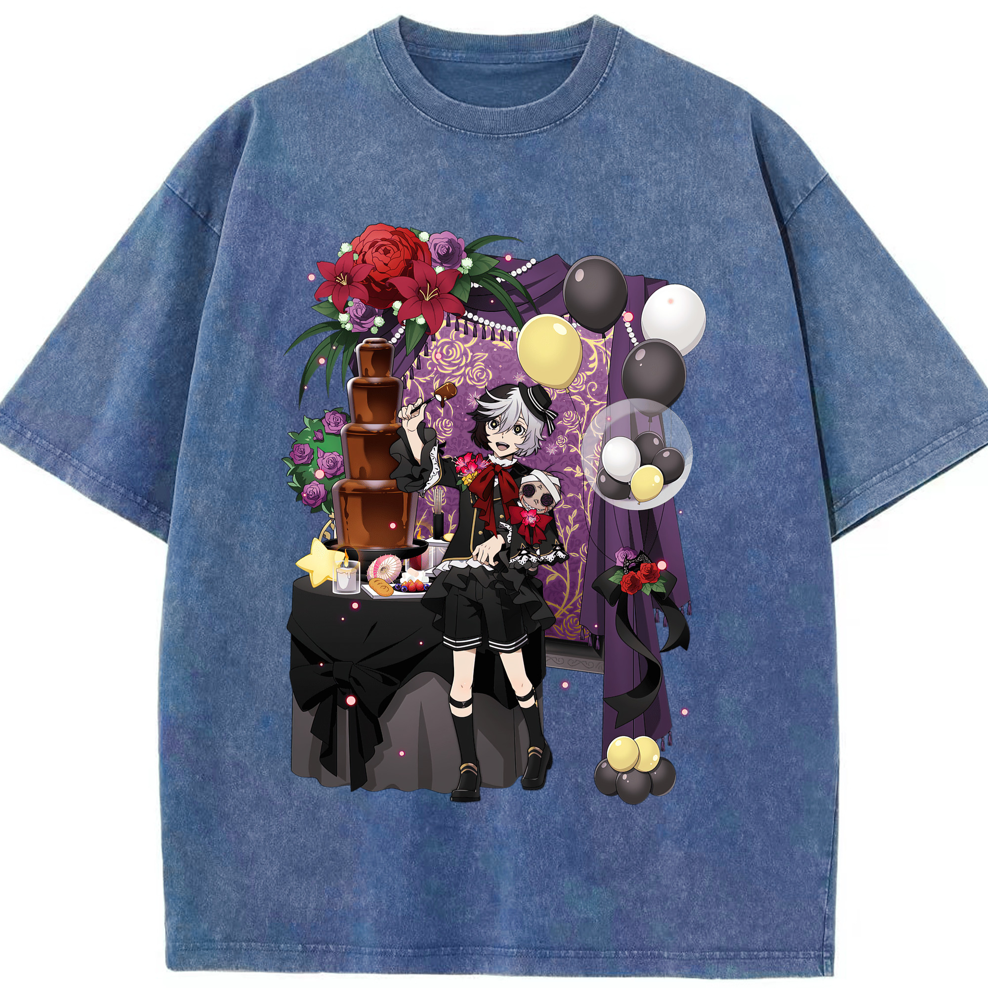 （画像用） 文豪ストレイドッグス Bungo Stray Dogs 綿100% ヴィンテージ風 半袖Tシャツ（フロントプリント）