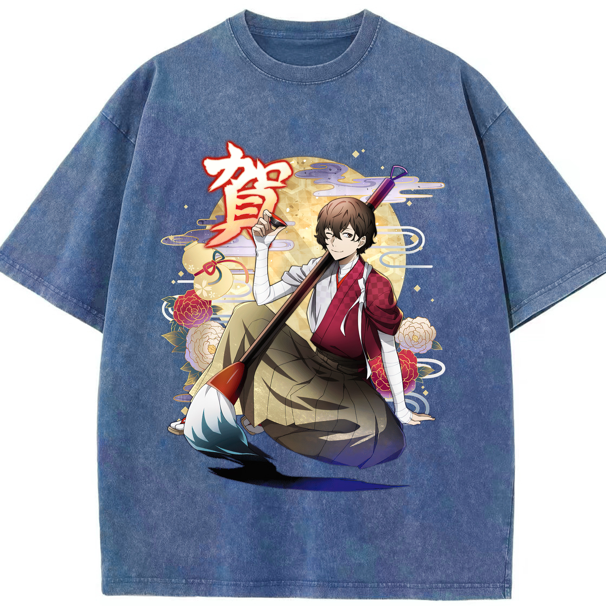 （画像用） 文豪ストレイドッグス Bungo Stray Dogs 綿100% ヴィンテージ風 半袖Tシャツ（フロントプリント）