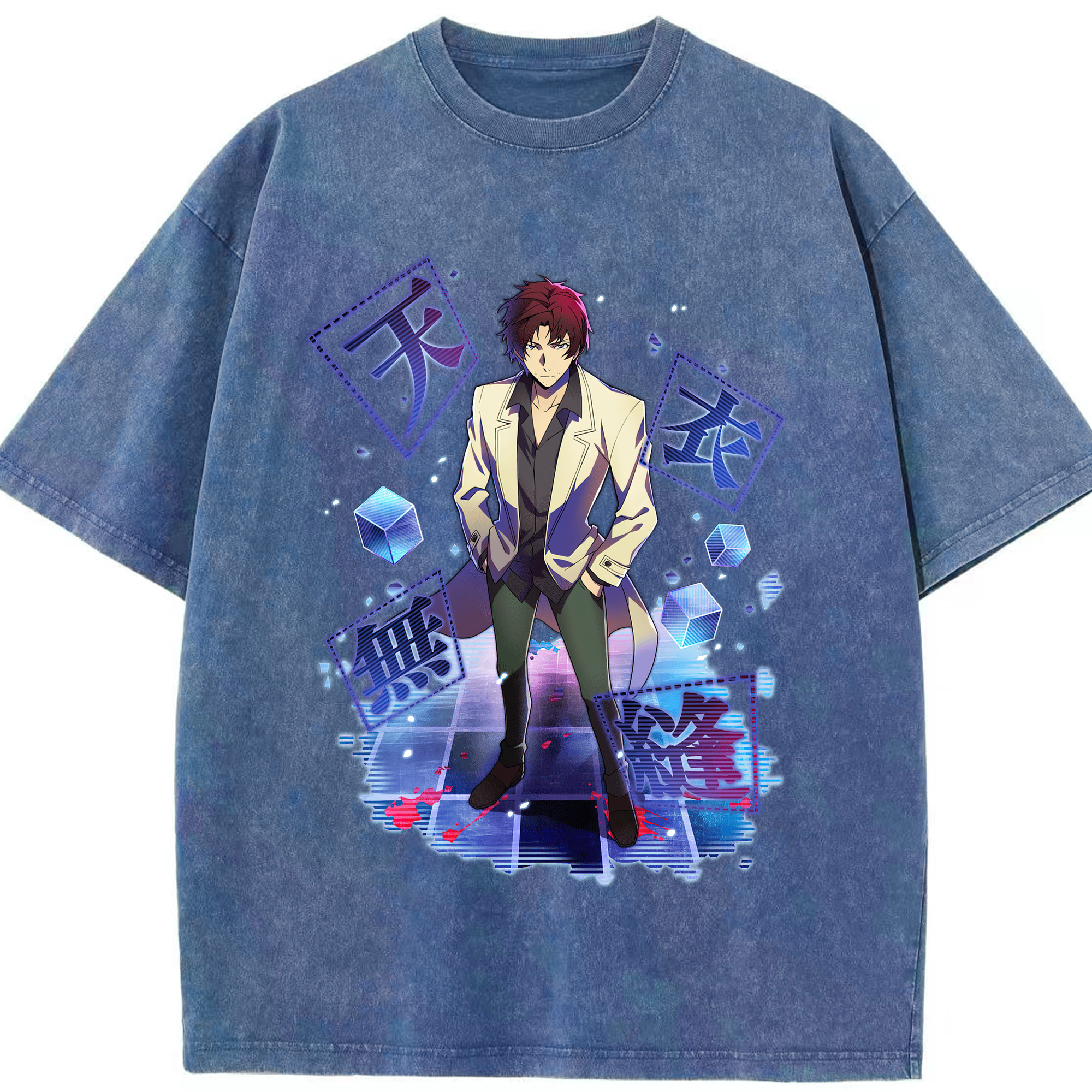 （画像用） 文豪ストレイドッグス Bungo Stray Dogs 綿100% ヴィンテージ風 半袖Tシャツ（フロントプリント）