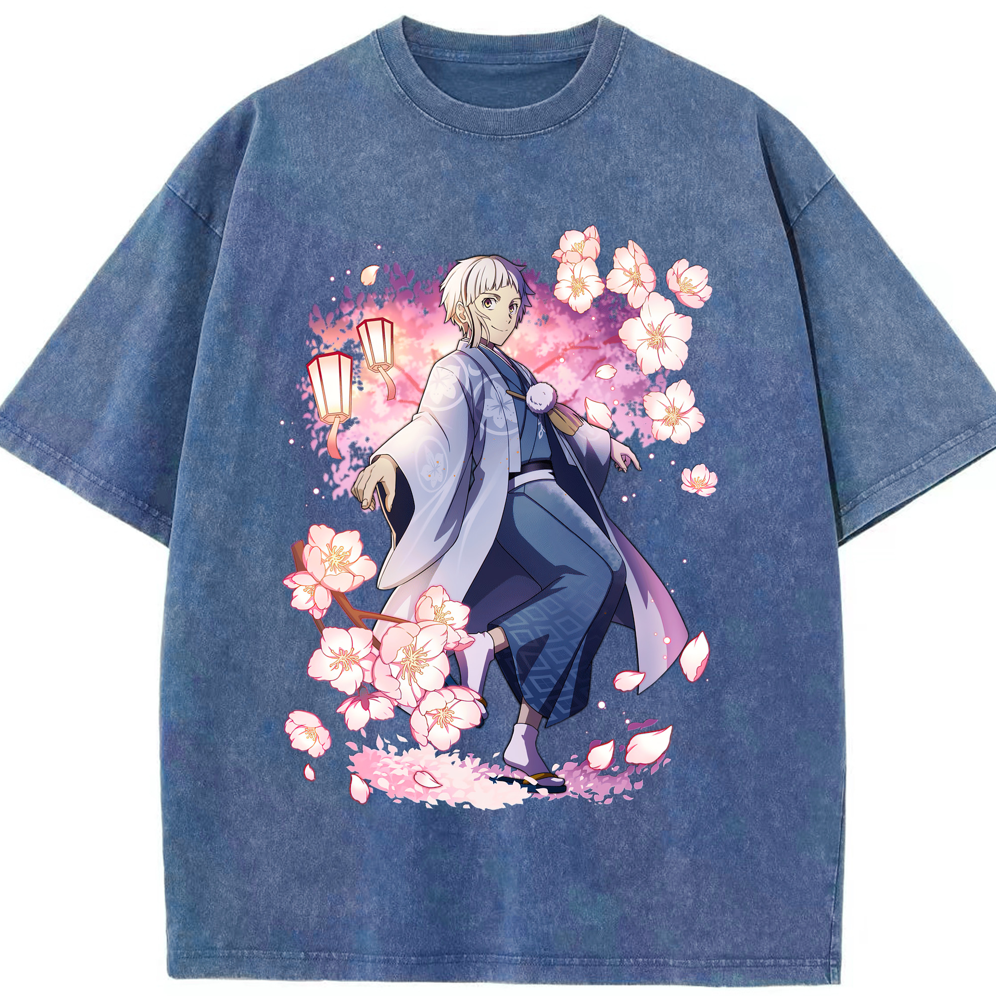 （画像用） 文豪ストレイドッグス Bungo Stray Dogs 綿100% ヴィンテージ風 半袖Tシャツ（フロントプリント）