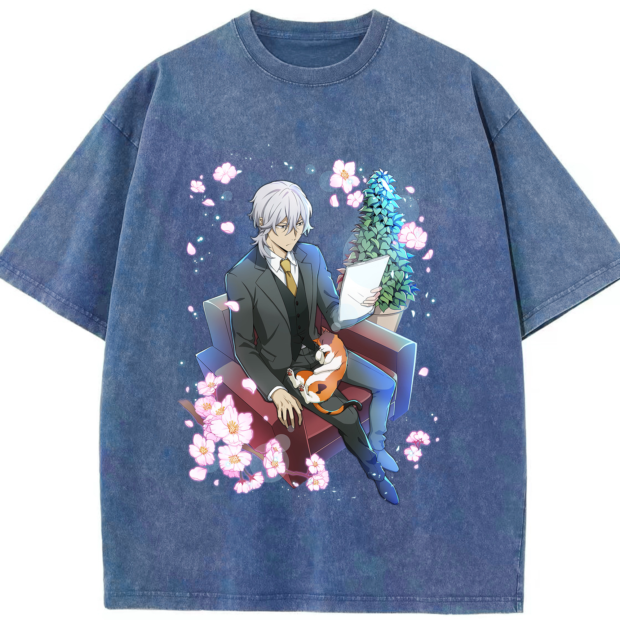 （画像用） 文豪ストレイドッグス Bungo Stray Dogs 綿100% ヴィンテージ風 半袖Tシャツ（フロントプリント）