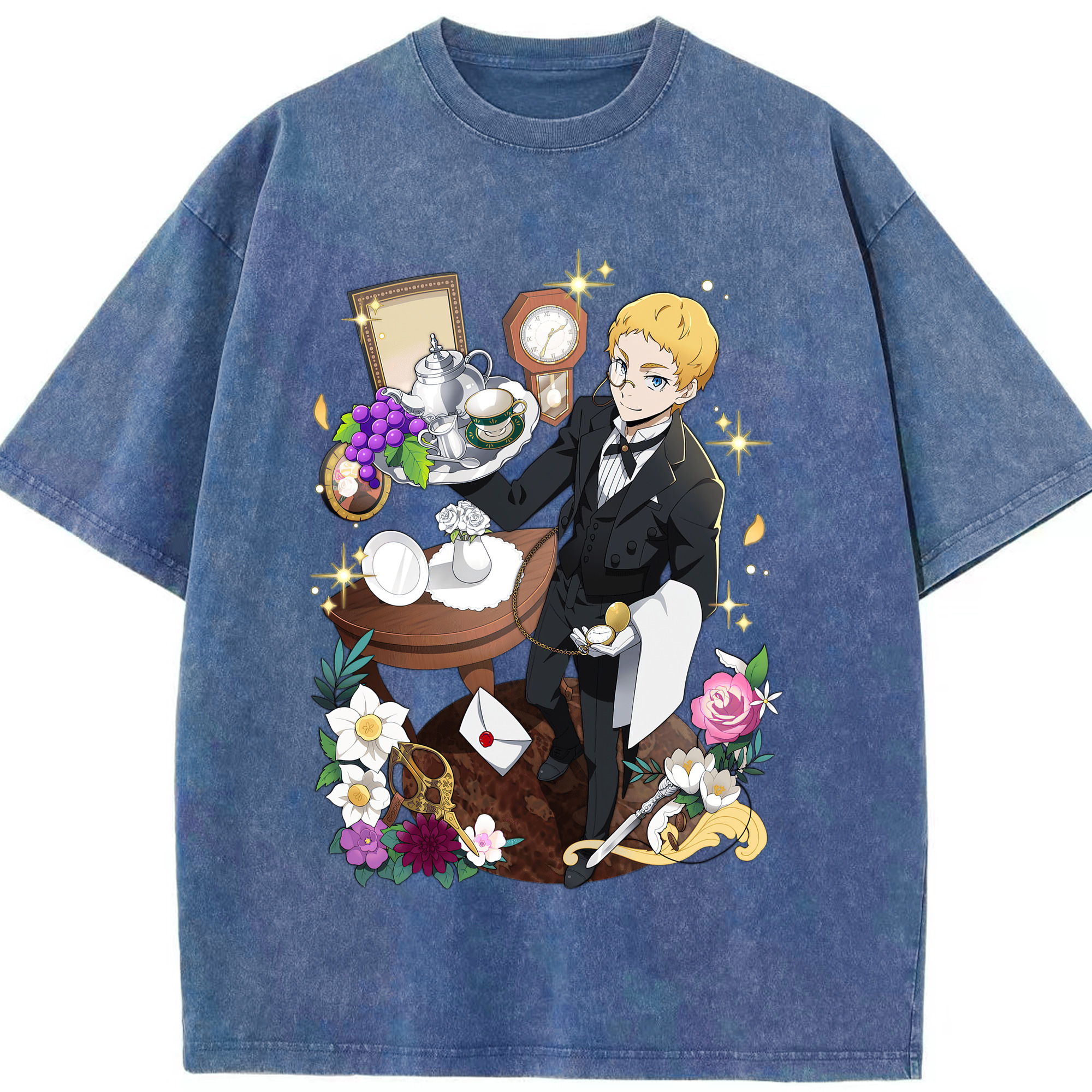 （画像用） 文豪ストレイドッグス Bungo Stray Dogs 綿100% ヴィンテージ風 半袖Tシャツ（フロントプリント）