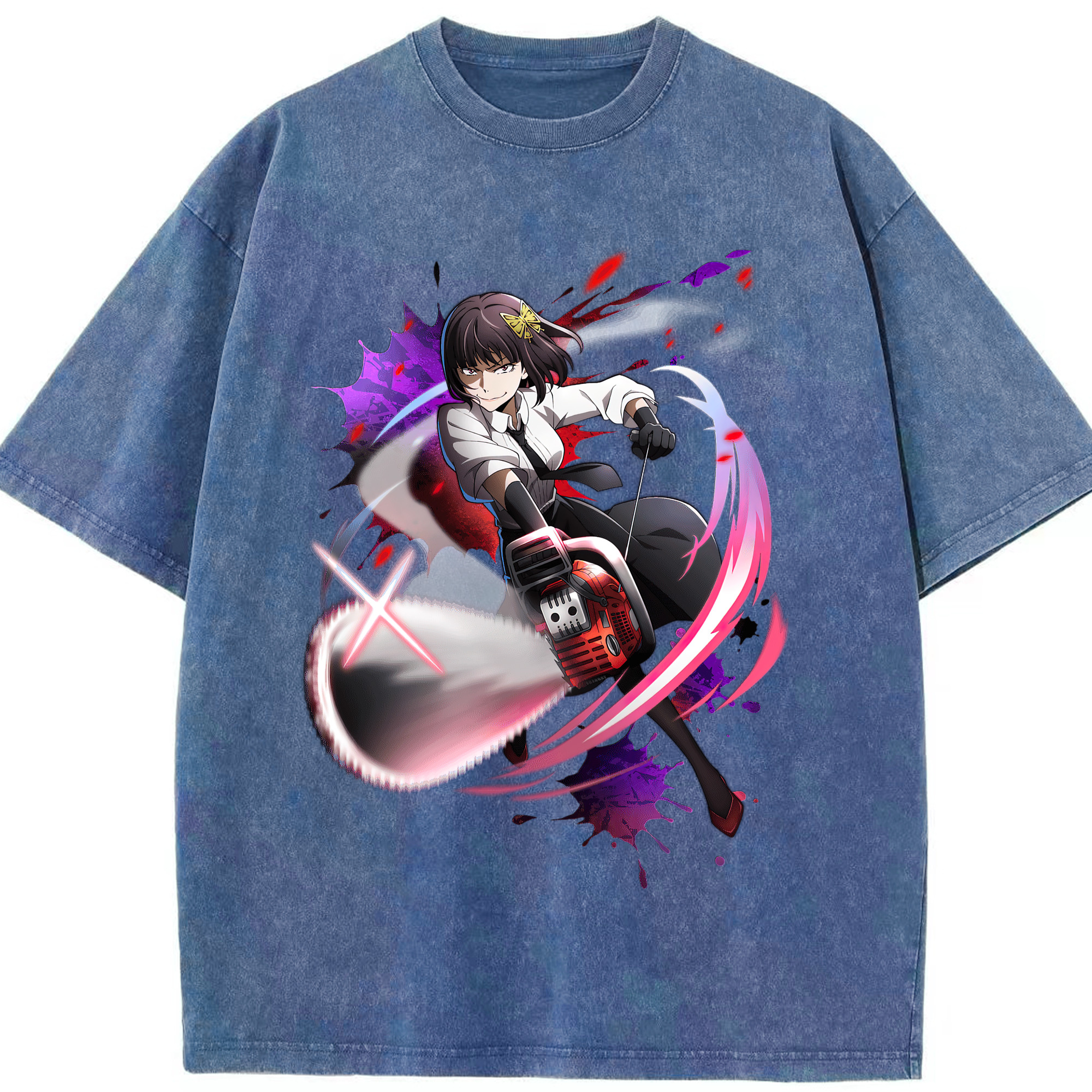 （画像用） 文豪ストレイドッグス Bungo Stray Dogs 綿100% ヴィンテージ風 半袖Tシャツ（フロントプリント）