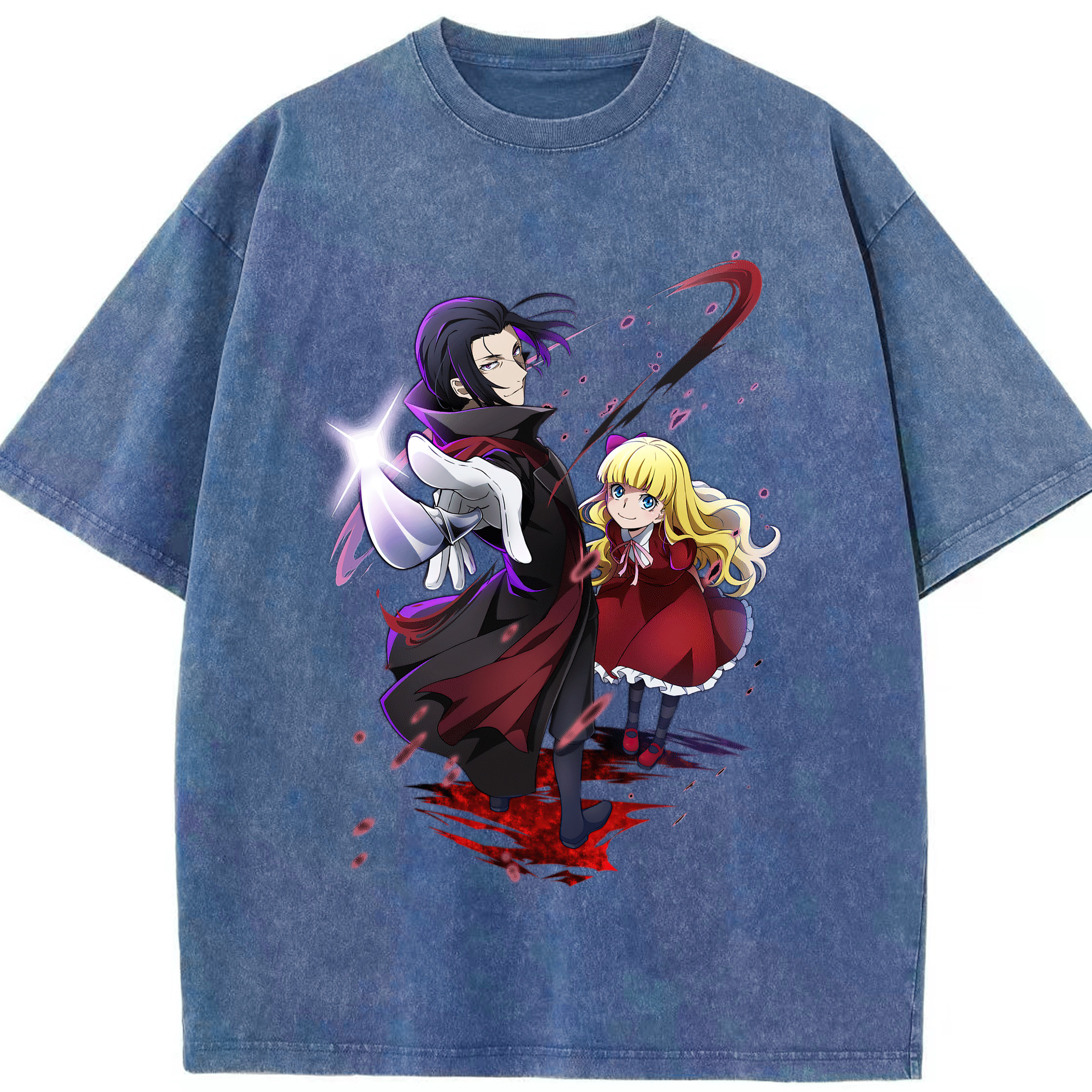 （画像用） 文豪ストレイドッグス Bungo Stray Dogs 綿100% ヴィンテージ風 半袖Tシャツ（フロントプリント）