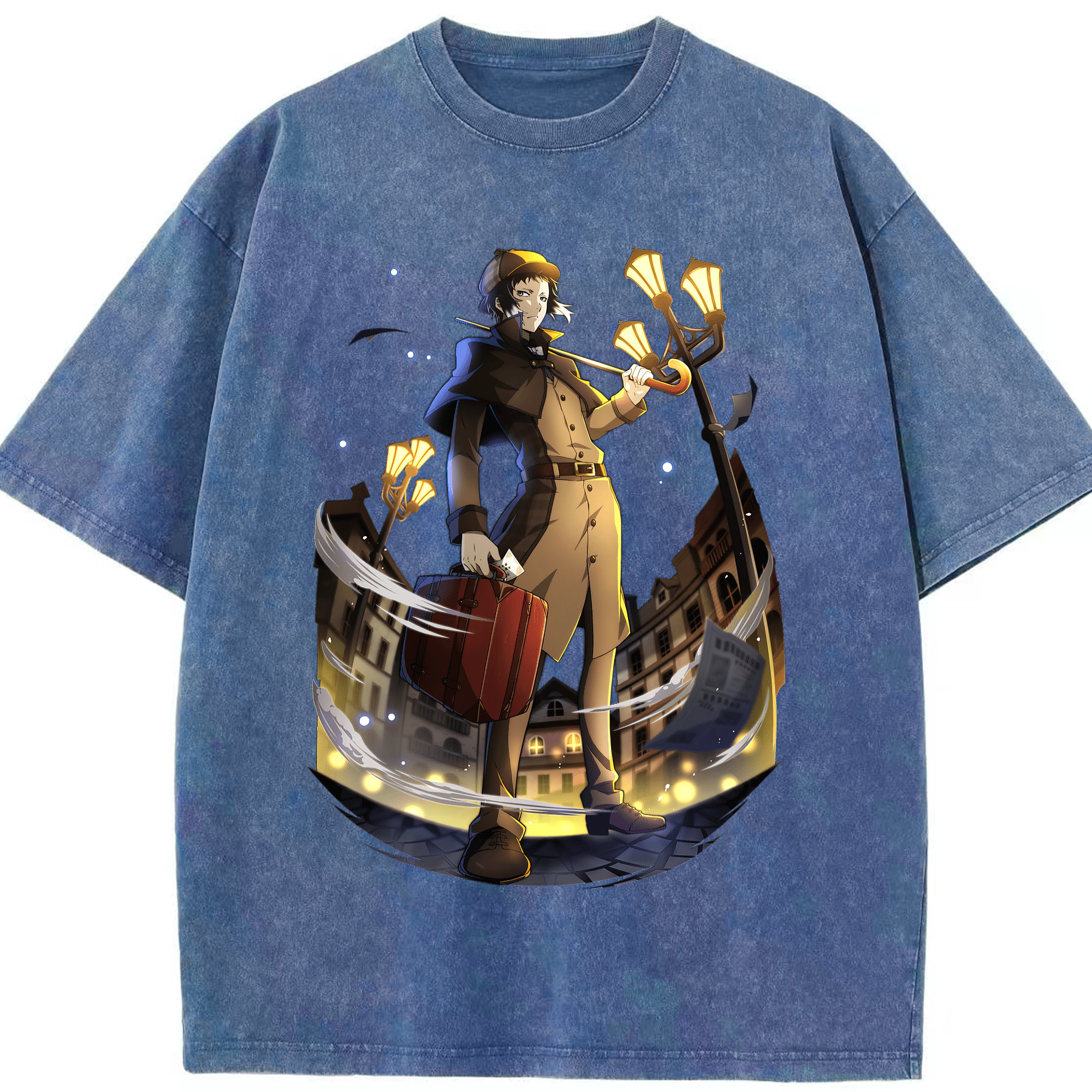 （画像用） 文豪ストレイドッグス Bungo Stray Dogs 綿100% ヴィンテージ風 半袖Tシャツ（フロントプリント）