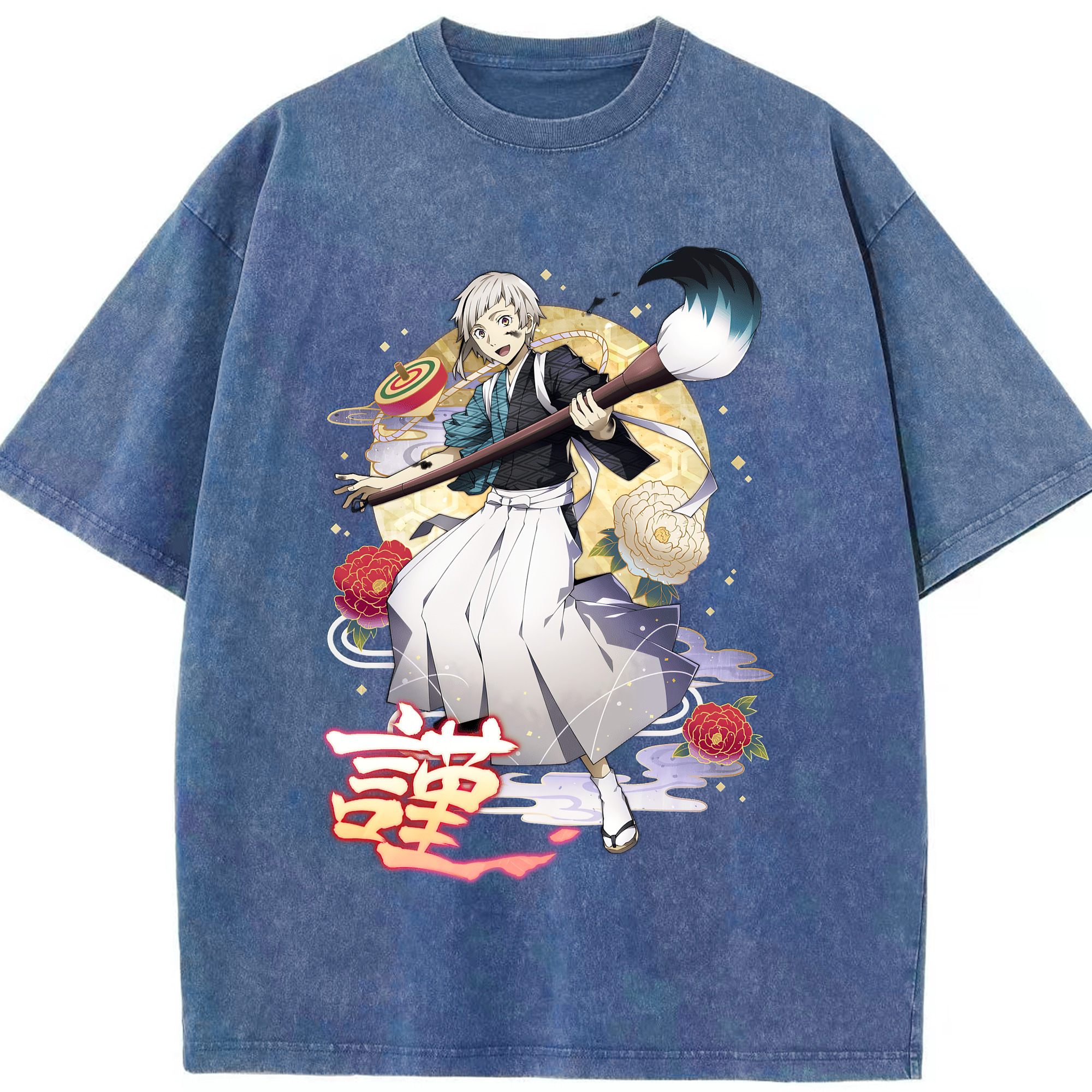 （画像用） 文豪ストレイドッグス Bungo Stray Dogs 綿100% ヴィンテージ風 半袖Tシャツ（フロントプリント）