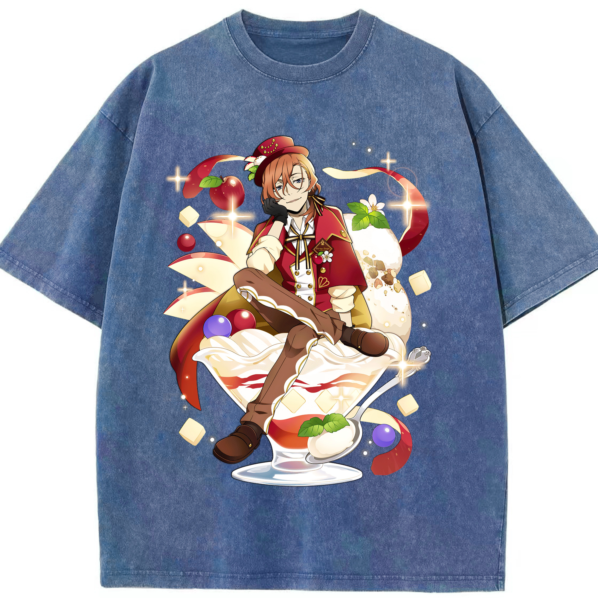 （画像用） 文豪ストレイドッグス Bungo Stray Dogs 綿100% ヴィンテージ風 半袖Tシャツ（フロントプリント）