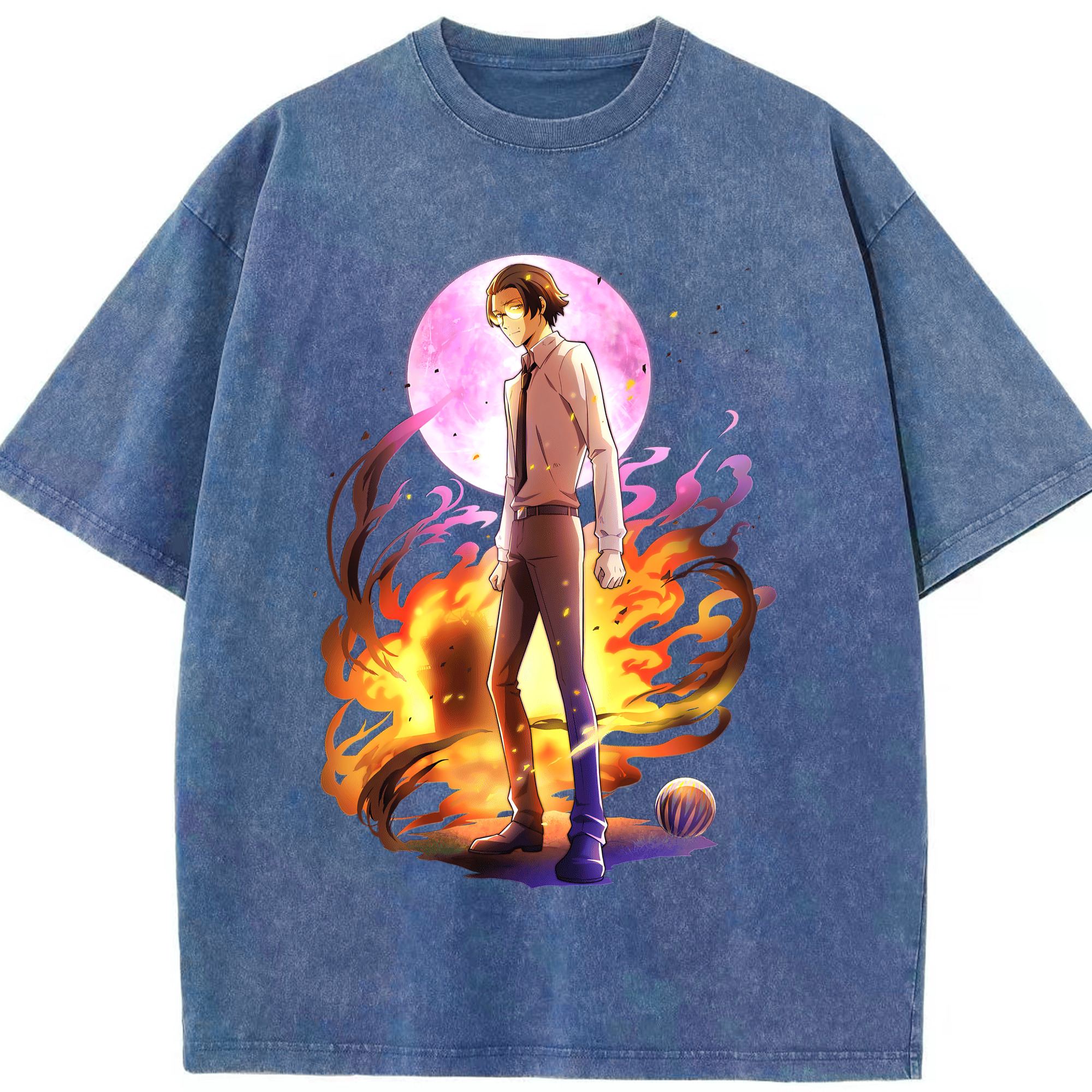 （画像用） 文豪ストレイドッグス Bungo Stray Dogs 綿100% ヴィンテージ風 半袖Tシャツ（フロントプリント）