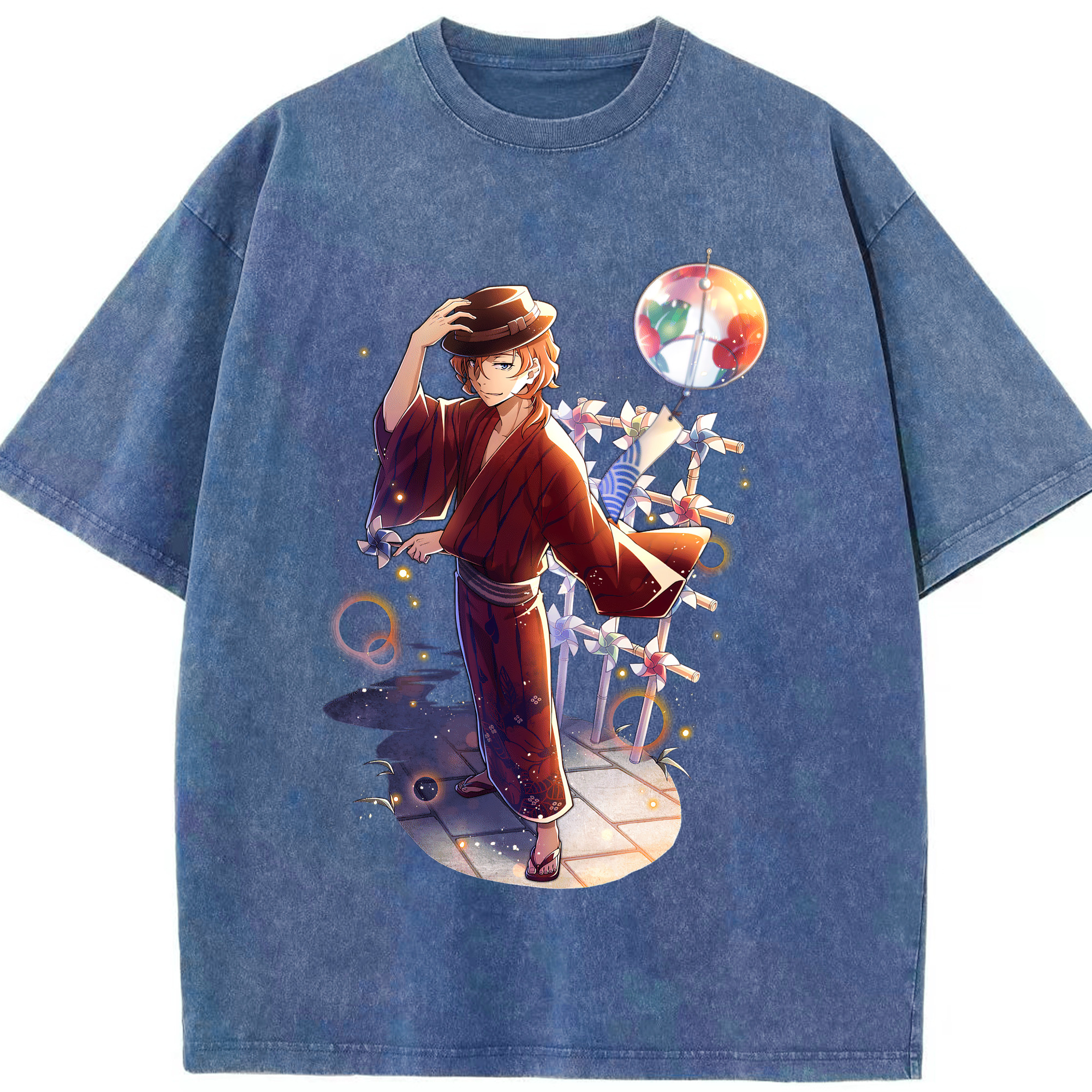 （画像用） 文豪ストレイドッグス Bungo Stray Dogs 綿100% ヴィンテージ風 半袖Tシャツ（フロントプリント）