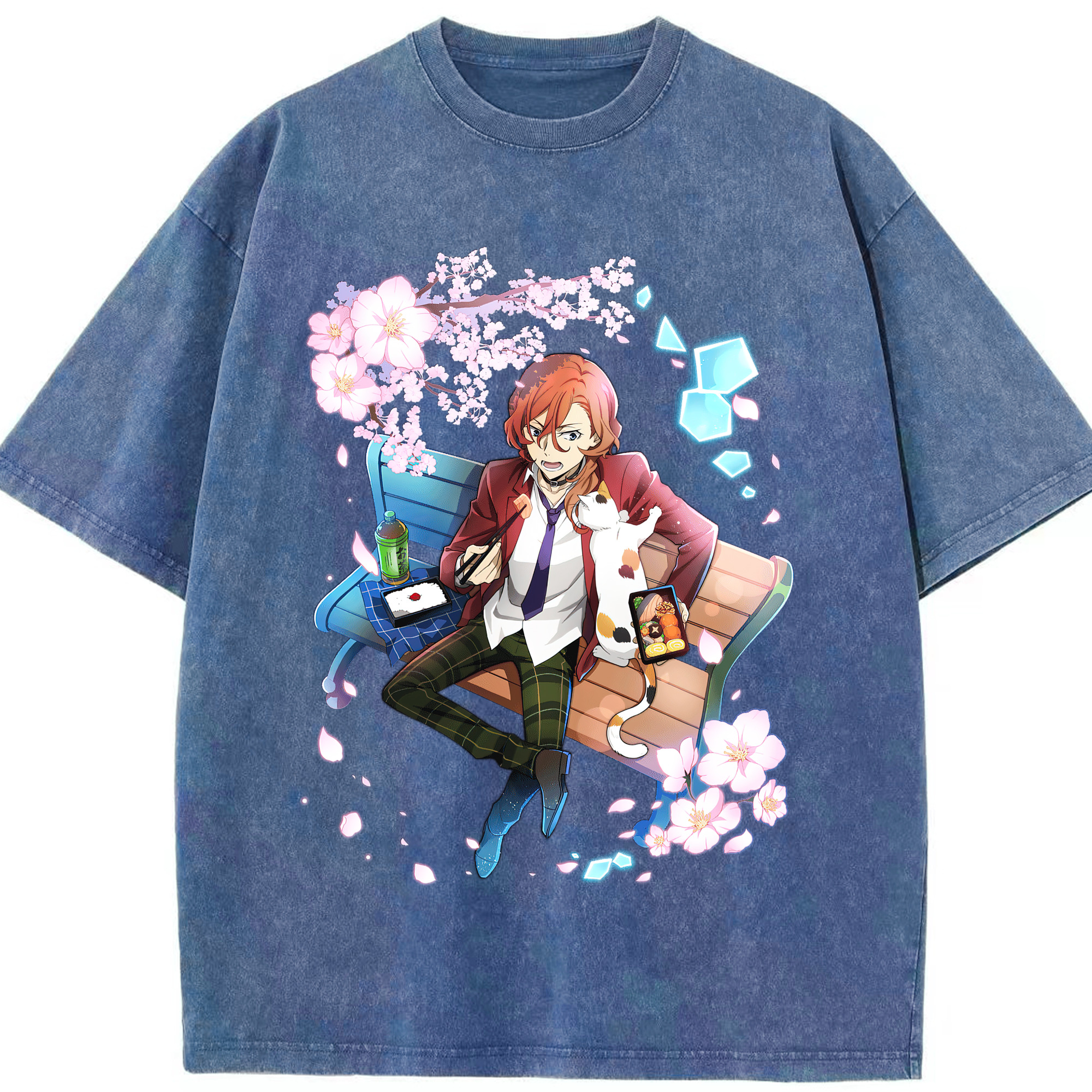 （画像用） 文豪ストレイドッグス Bungo Stray Dogs 綿100% ヴィンテージ風 半袖Tシャツ（フロントプリント）