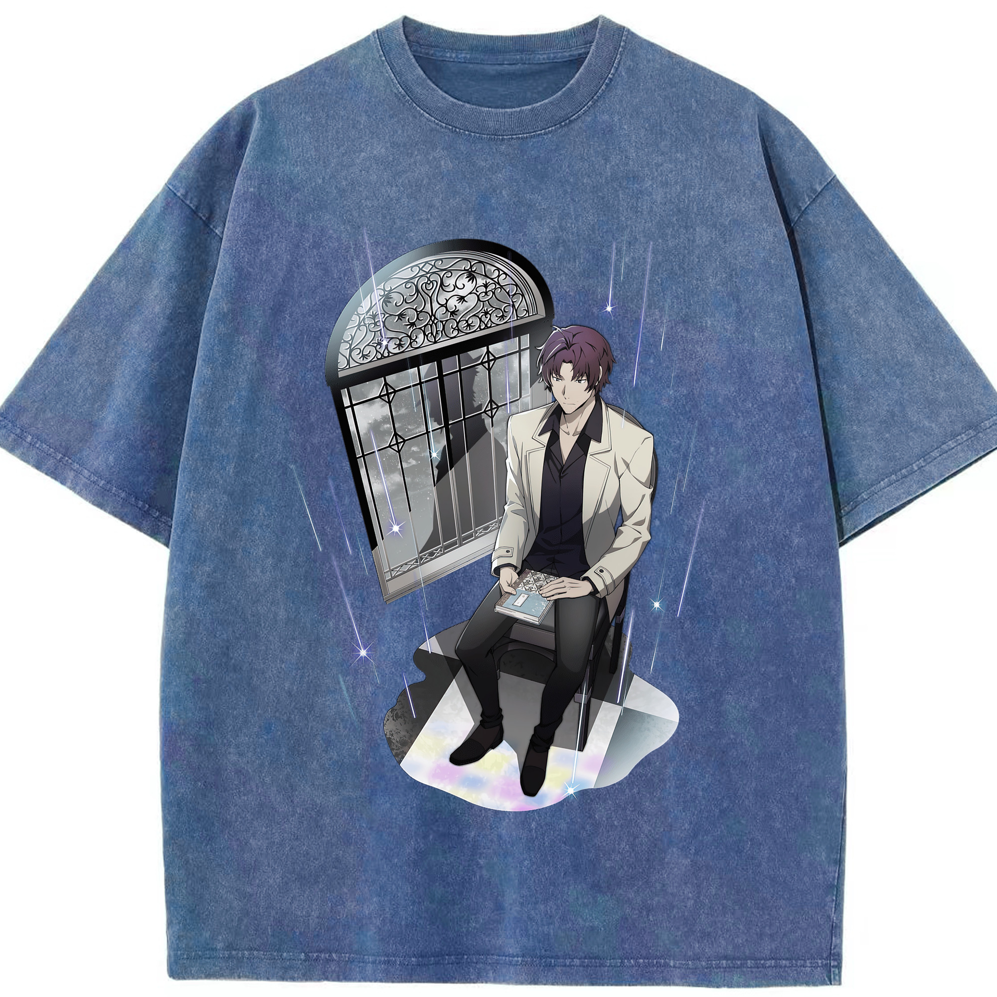 （画像用） 文豪ストレイドッグス Bungo Stray Dogs 綿100% ヴィンテージ風 半袖Tシャツ（フロントプリント）