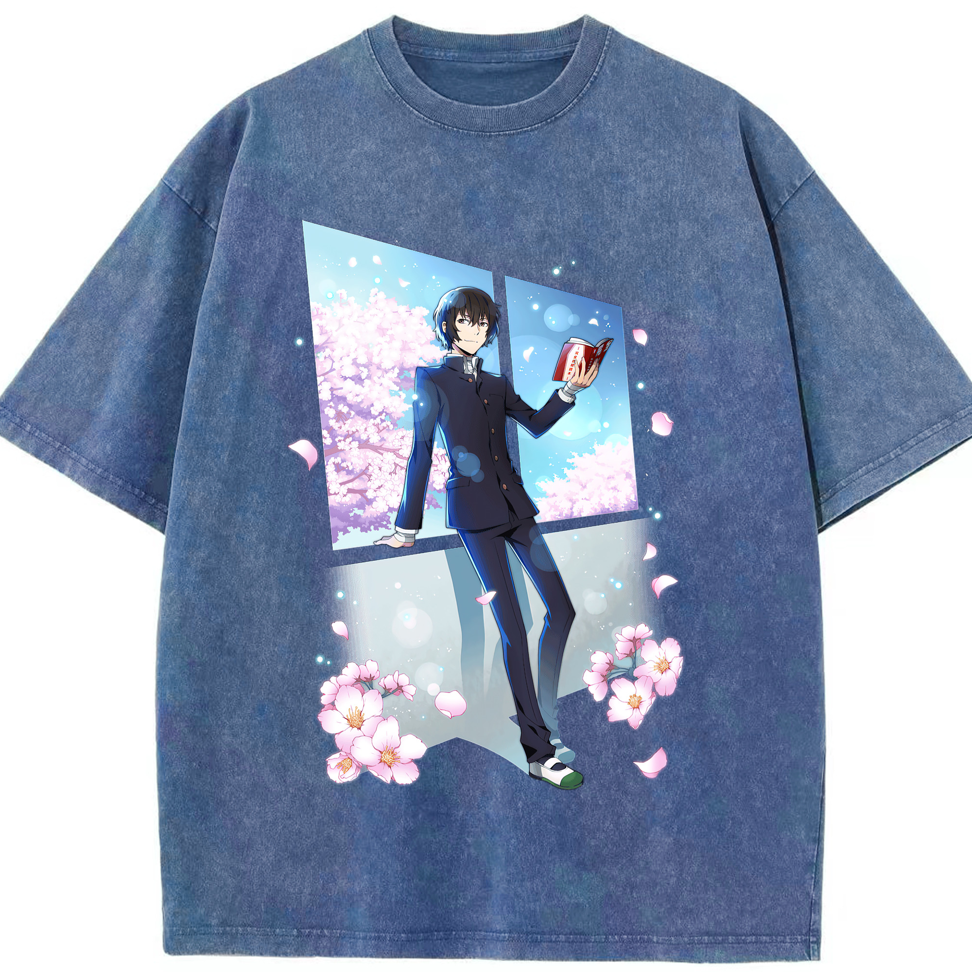 （画像用） 文豪ストレイドッグス Bungo Stray Dogs 綿100% ヴィンテージ風 半袖Tシャツ（フロントプリント）