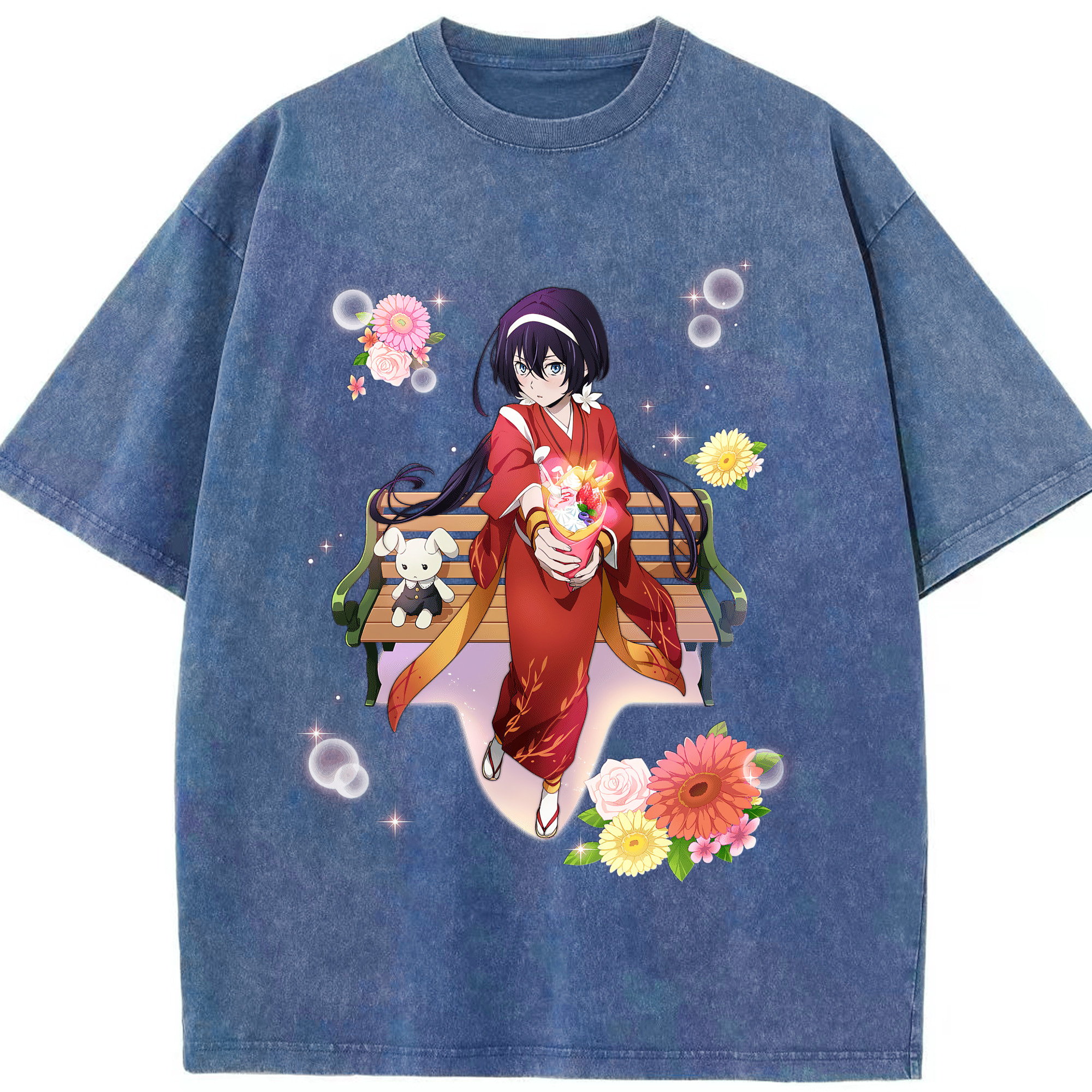 （画像用） 文豪ストレイドッグス Bungo Stray Dogs 綿100% ヴィンテージ風 半袖Tシャツ（フロントプリント）