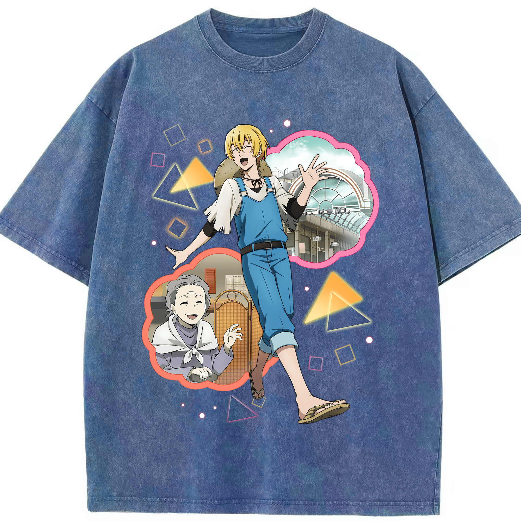 （画像用） 文豪ストレイドッグス Bungo Stray Dogs 綿100% ヴィンテージ風 半袖Tシャツ（フロントプリント）