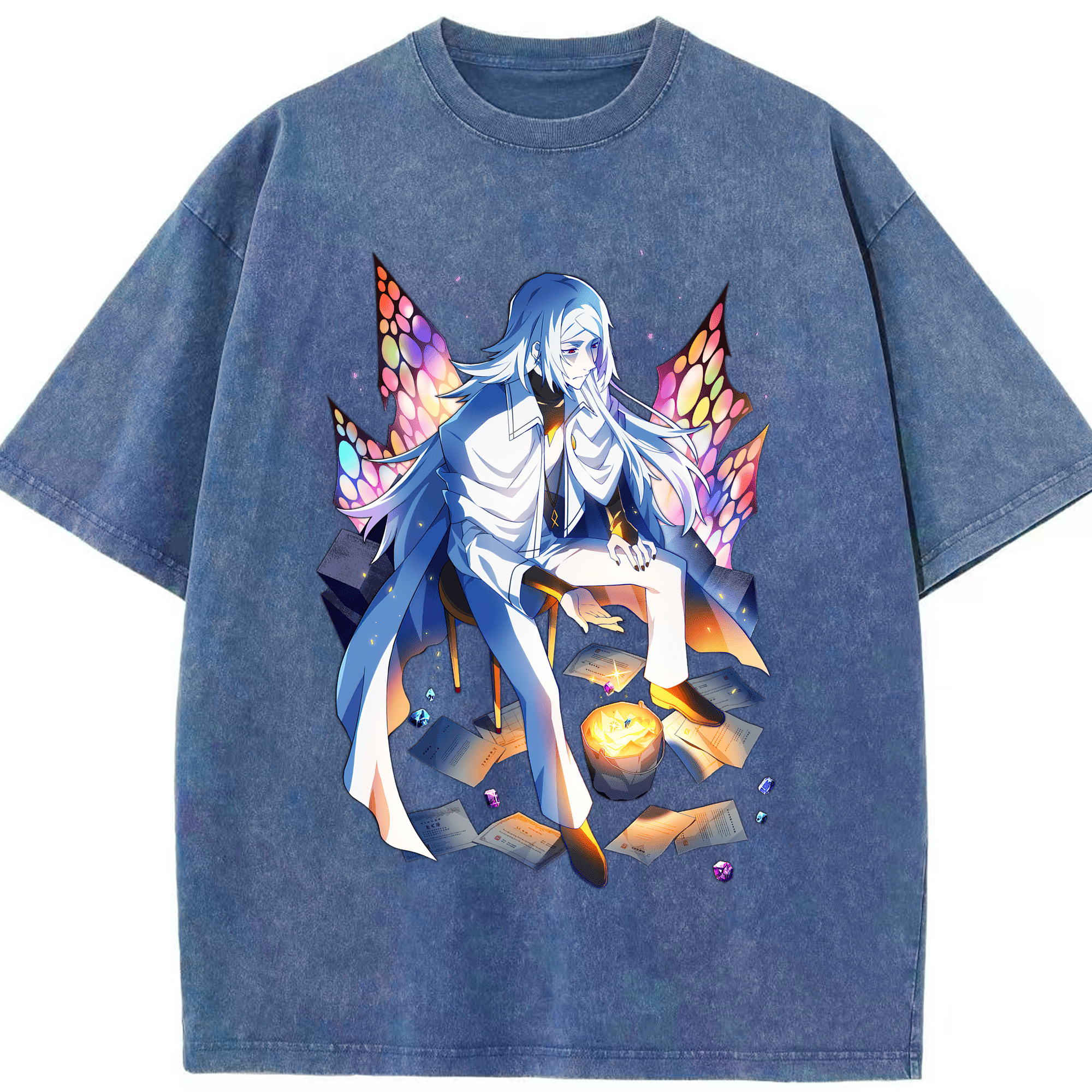 （画像用） 文豪ストレイドッグス Bungo Stray Dogs 綿100% ヴィンテージ風 半袖Tシャツ（フロントプリント）