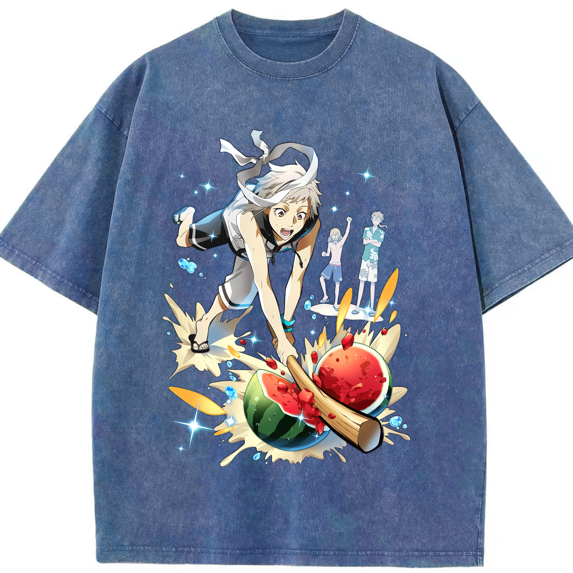 （画像用） 文豪ストレイドッグス Bungo Stray Dogs 綿100% ヴィンテージ風 半袖Tシャツ（フロントプリント）
