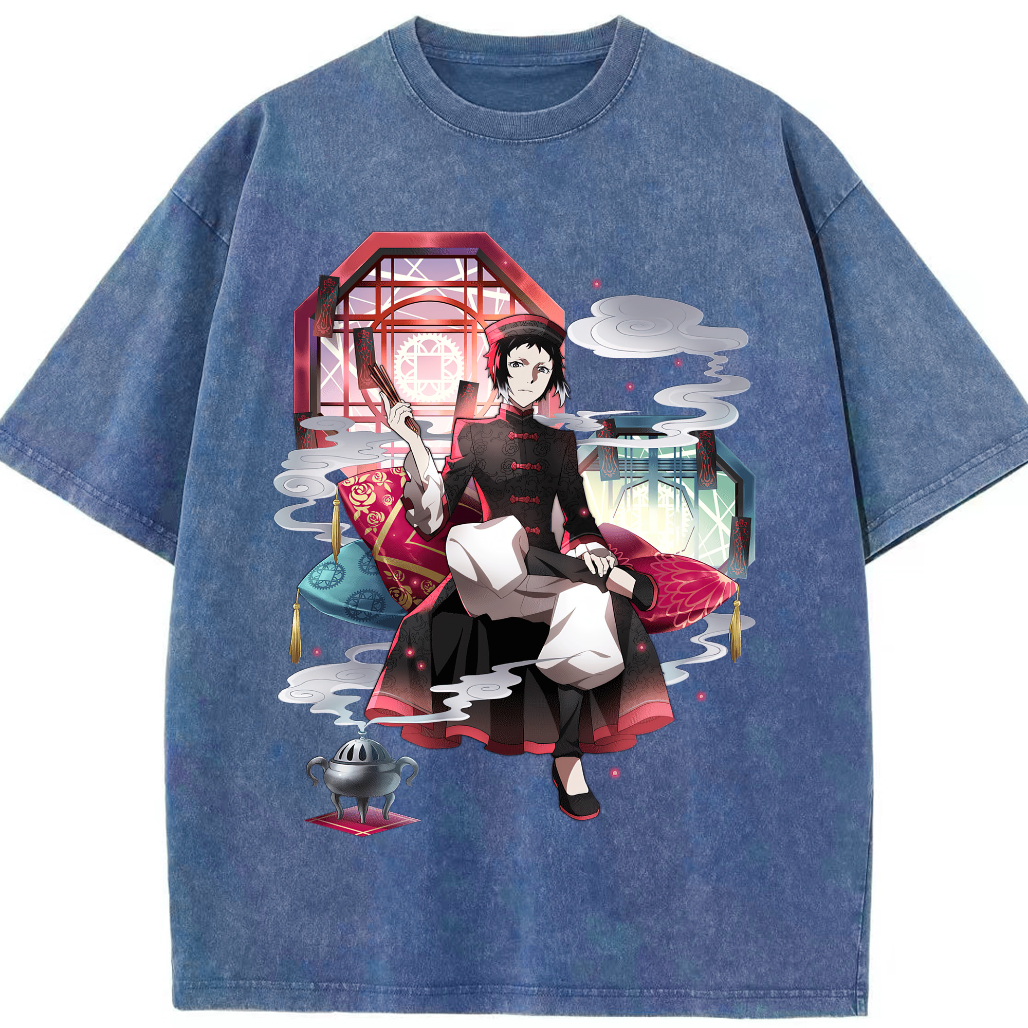 （画像用） 文豪ストレイドッグス Bungo Stray Dogs 綿100% ヴィンテージ風 半袖Tシャツ（フロントプリント）