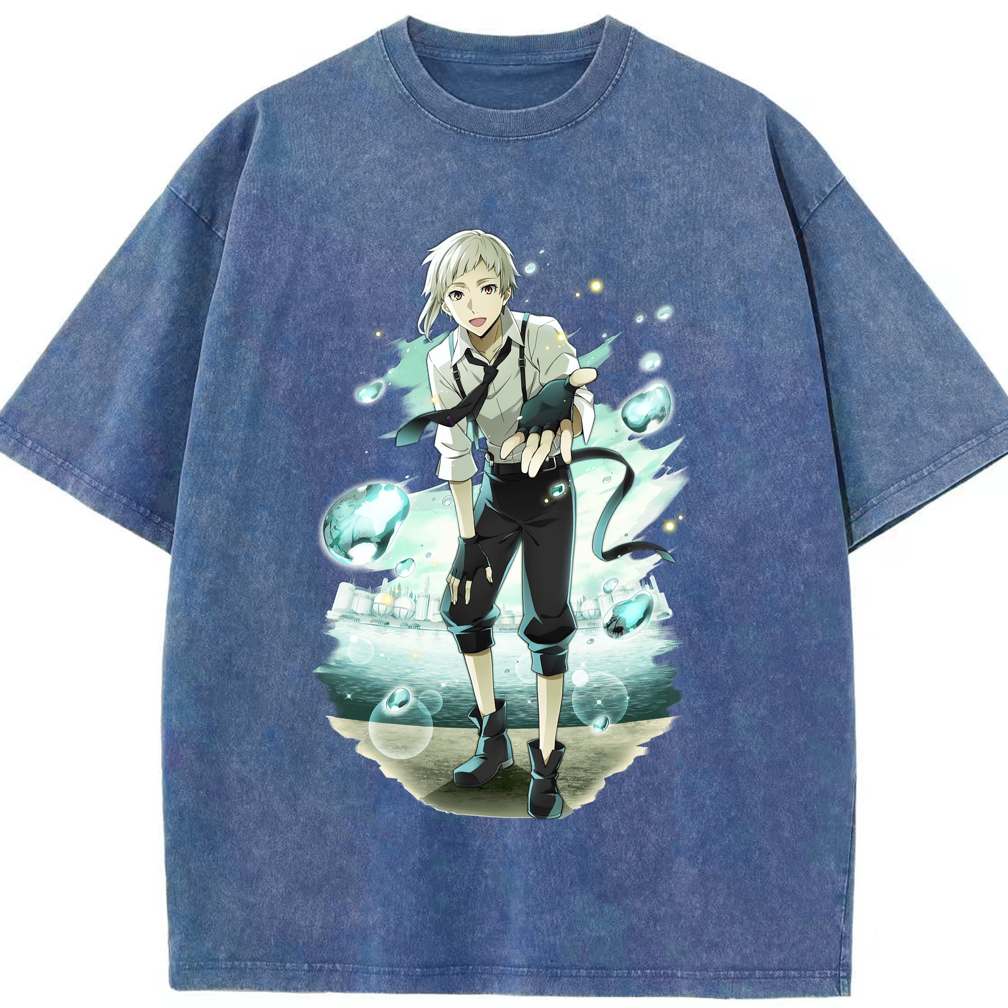 （画像用） 文豪ストレイドッグス Bungo Stray Dogs 綿100% ヴィンテージ風 半袖Tシャツ（フロントプリント）