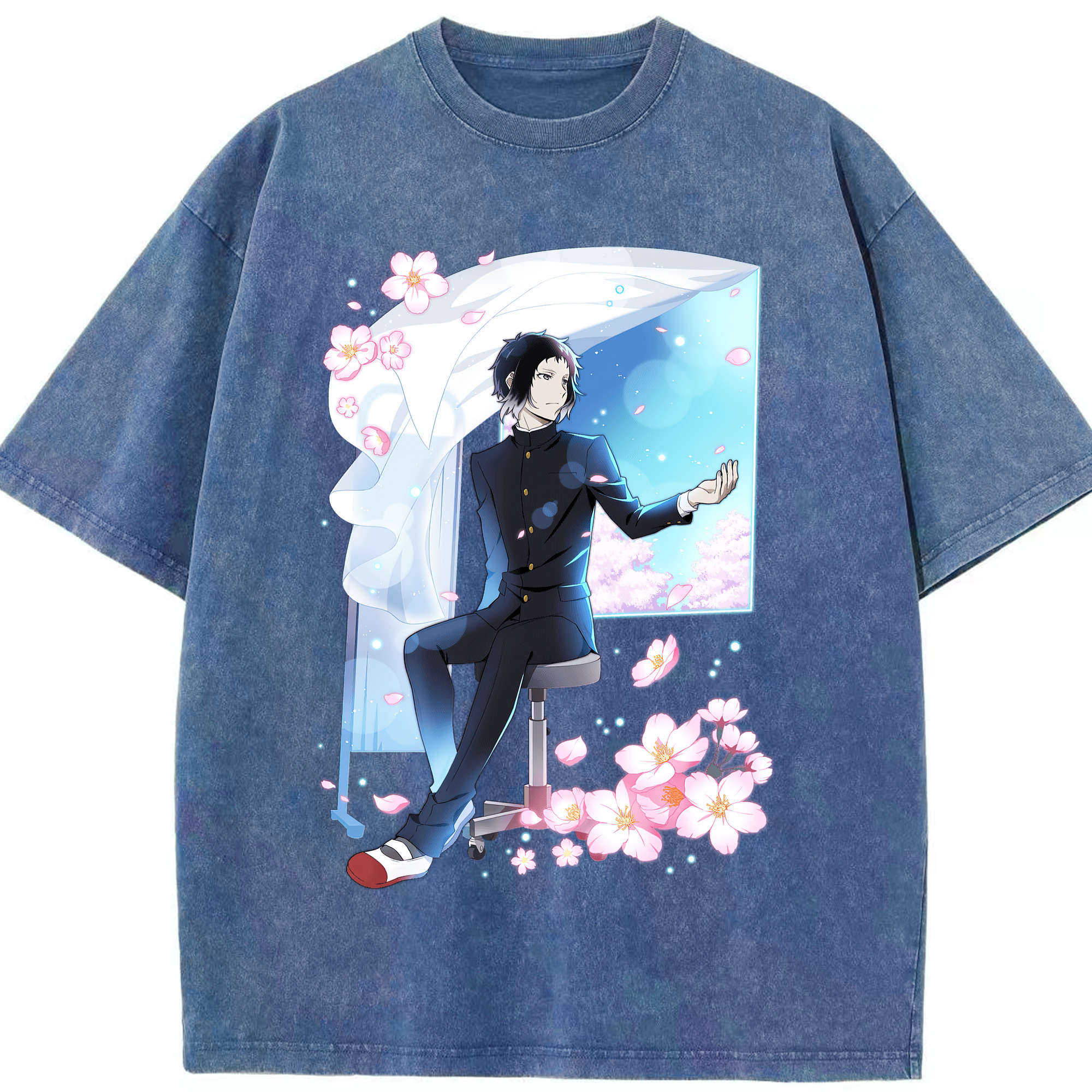 （画像用） 文豪ストレイドッグス Bungo Stray Dogs 綿100% ヴィンテージ風 半袖Tシャツ（フロントプリント）