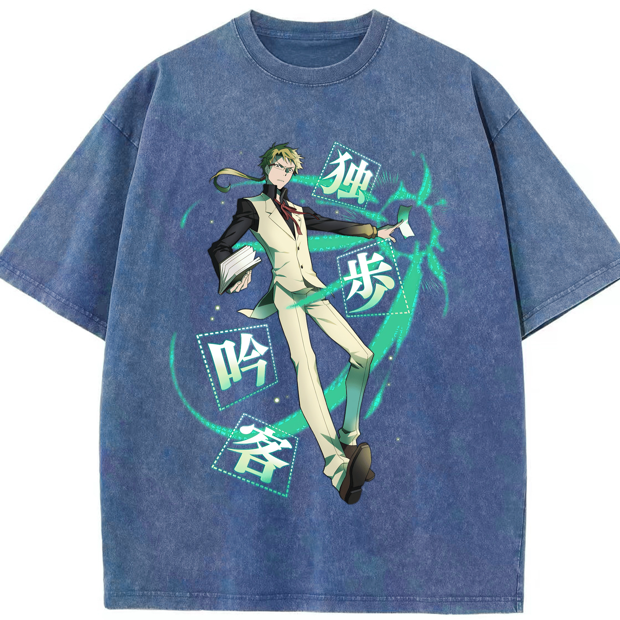 （画像用） 文豪ストレイドッグス Bungo Stray Dogs 綿100% ヴィンテージ風 半袖Tシャツ（フロントプリント）