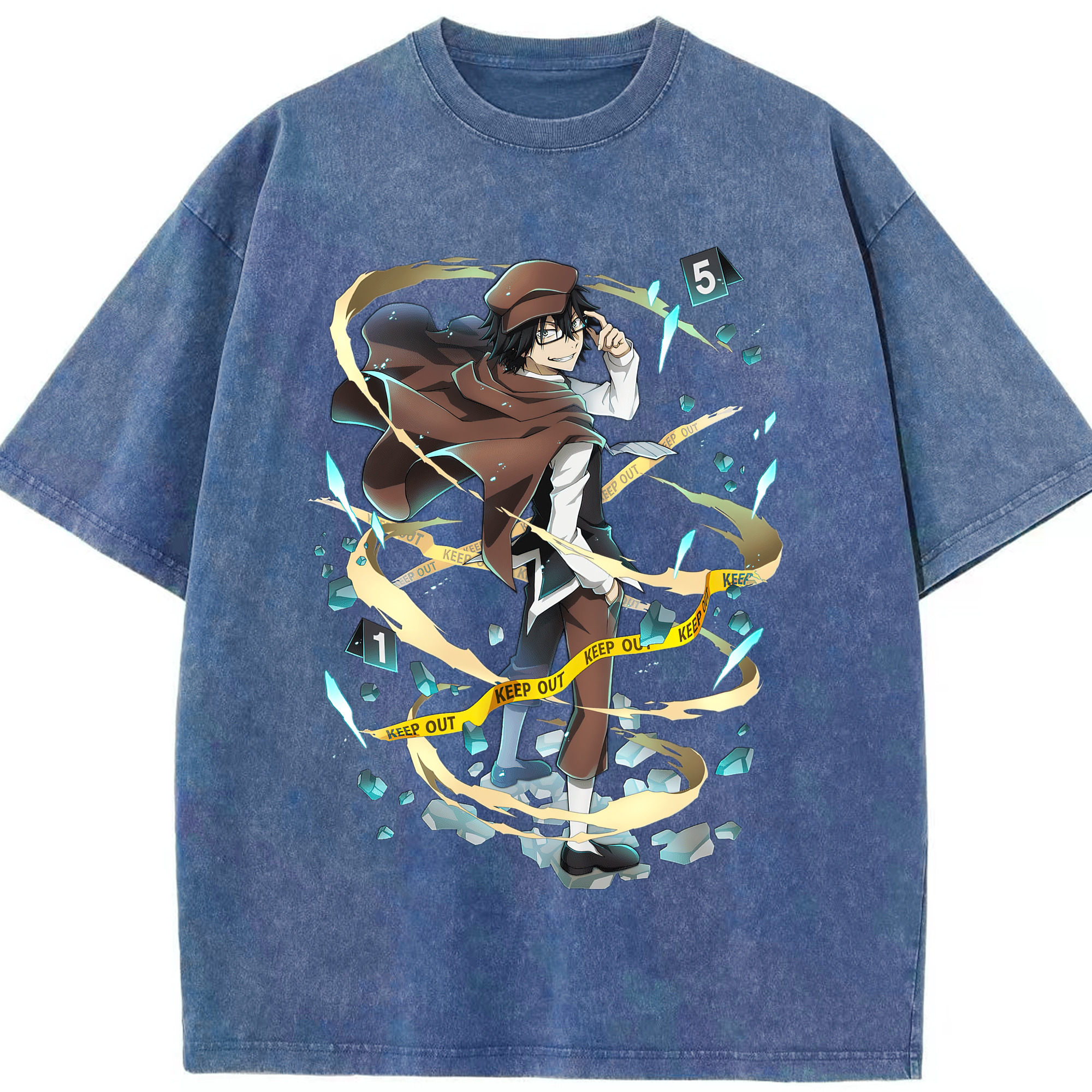 （画像用） 文豪ストレイドッグス Bungo Stray Dogs 綿100% ヴィンテージ風 半袖Tシャツ（フロントプリント）