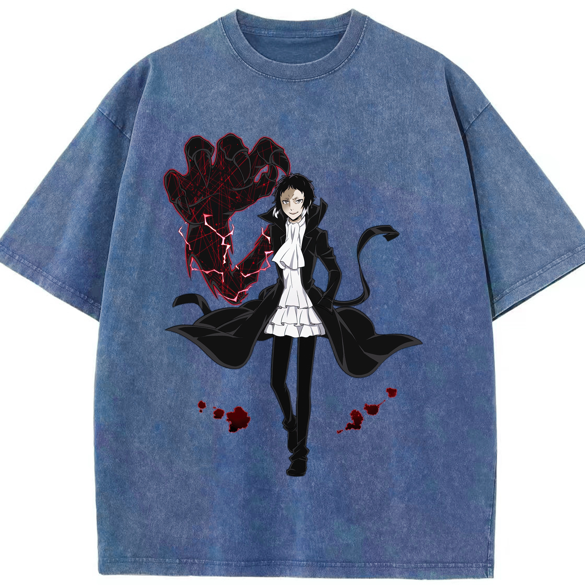 （画像用） 文豪ストレイドッグス Bungo Stray Dogs 綿100% ヴィンテージ風 半袖Tシャツ（フロントプリント）