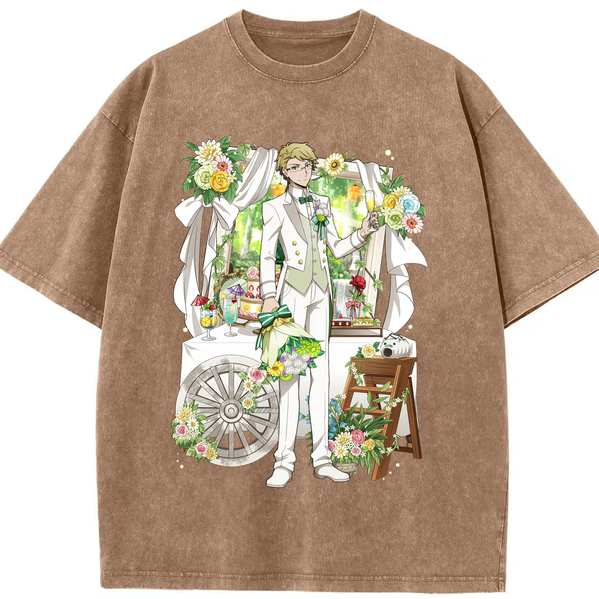 （画像用） 文豪ストレイドッグス Bungo Stray Dogs 綿100% ヴィンテージ風 半袖Tシャツ（フロントプリント）