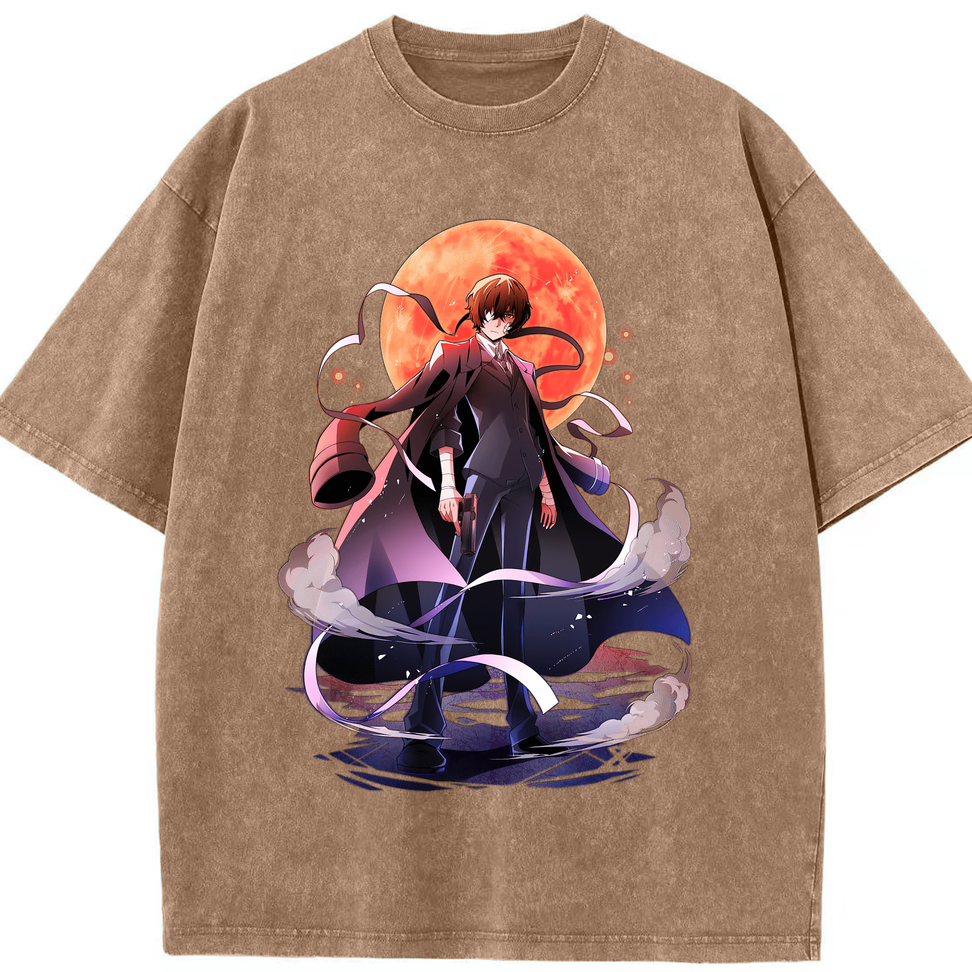 （画像用） 文豪ストレイドッグス Bungo Stray Dogs 綿100% ヴィンテージ風 半袖Tシャツ（フロントプリント）
