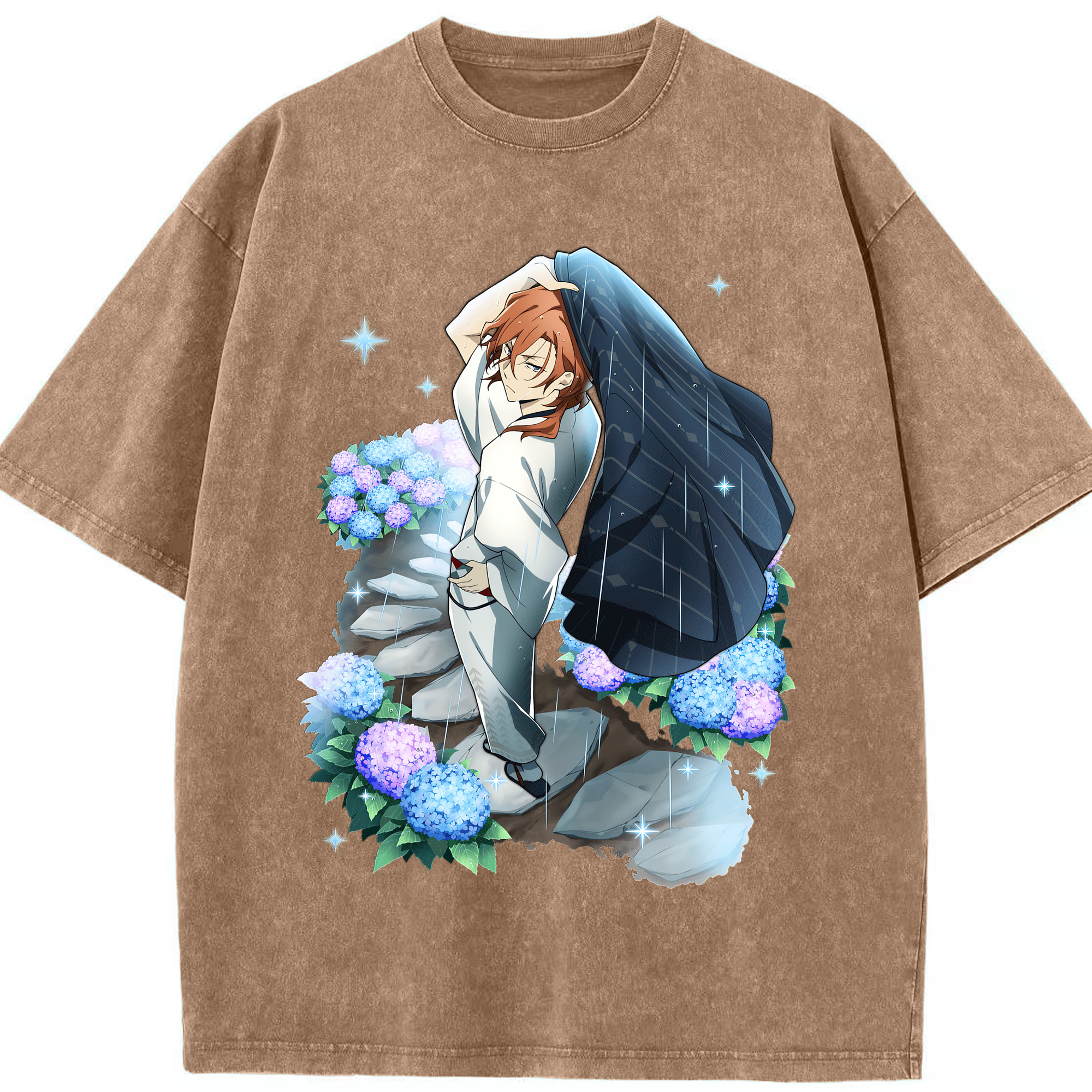 （画像用） 文豪ストレイドッグス Bungo Stray Dogs 綿100% ヴィンテージ風 半袖Tシャツ（フロントプリント）