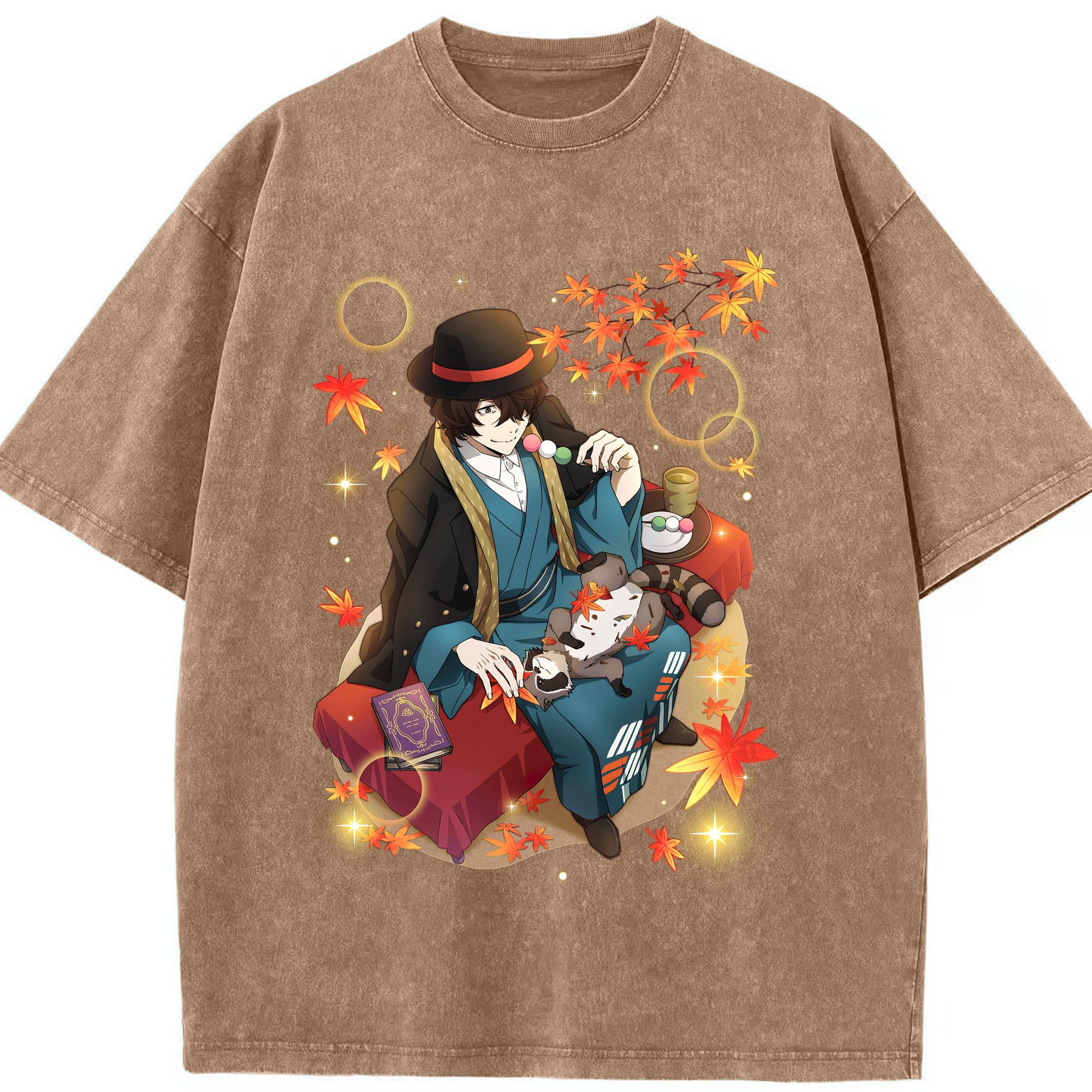 （画像用） 文豪ストレイドッグス Bungo Stray Dogs 綿100% ヴィンテージ風 半袖Tシャツ（フロントプリント）