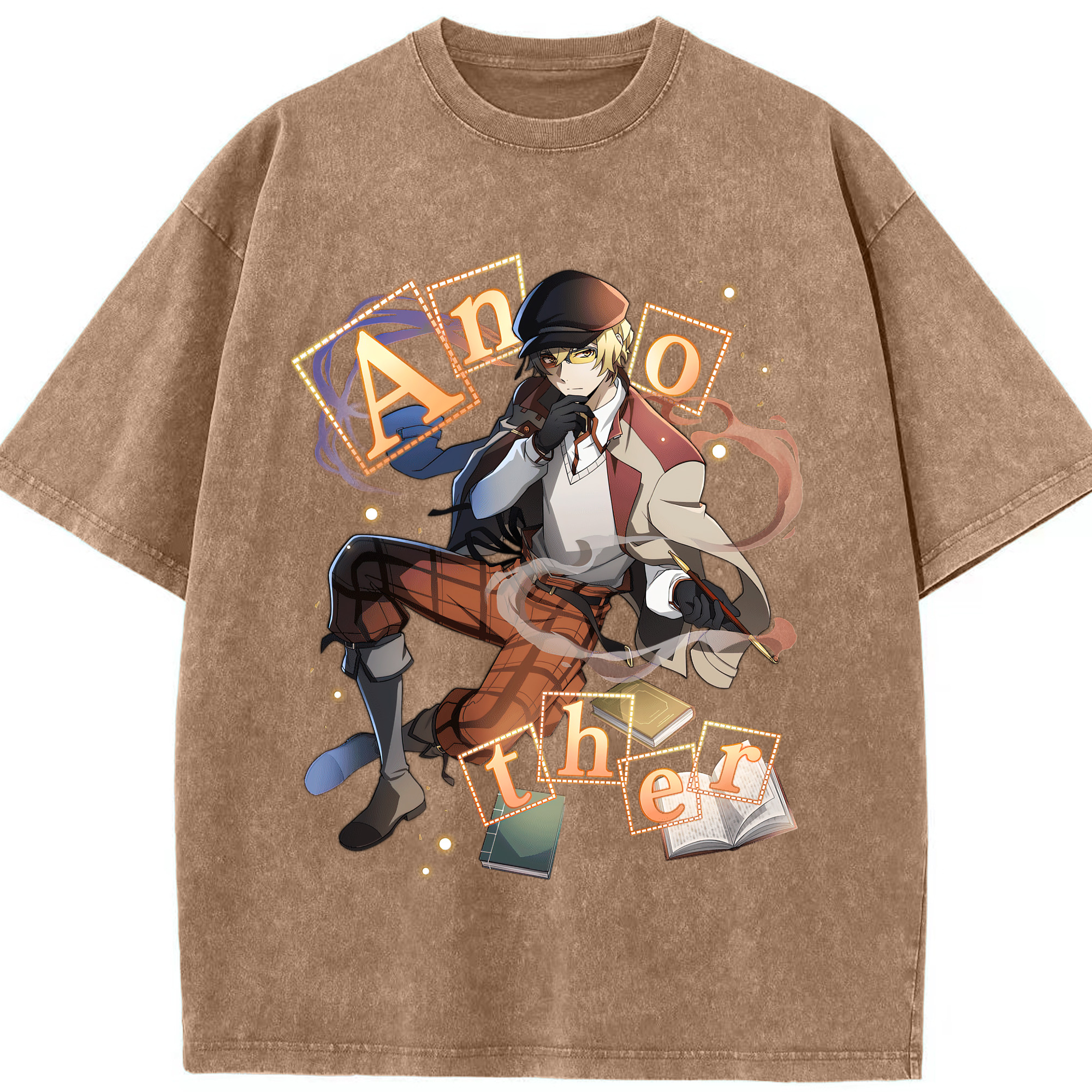 （画像用） 文豪ストレイドッグス Bungo Stray Dogs 綿100% ヴィンテージ風 半袖Tシャツ（フロントプリント）