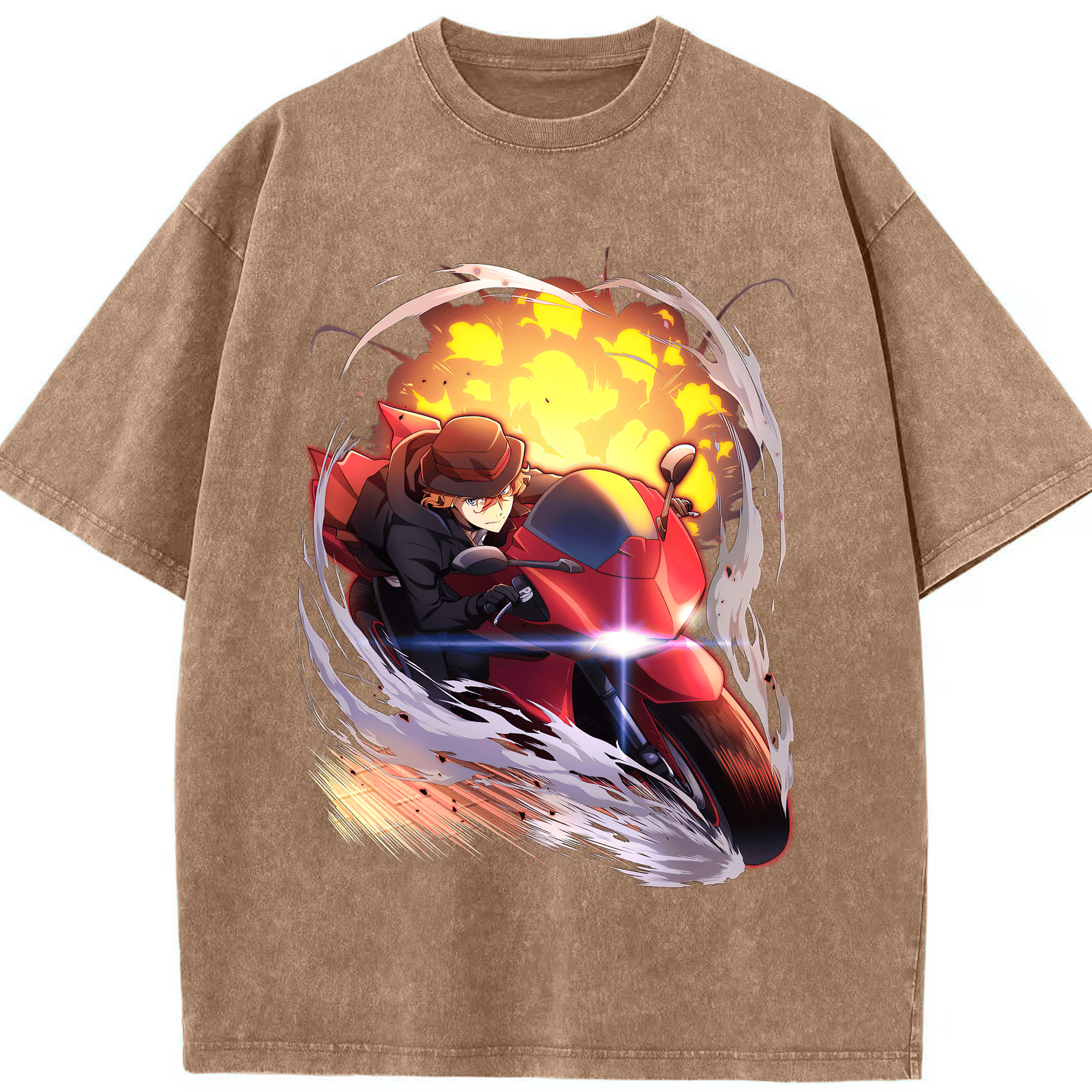 （画像用） 文豪ストレイドッグス Bungo Stray Dogs 綿100% ヴィンテージ風 半袖Tシャツ（フロントプリント）