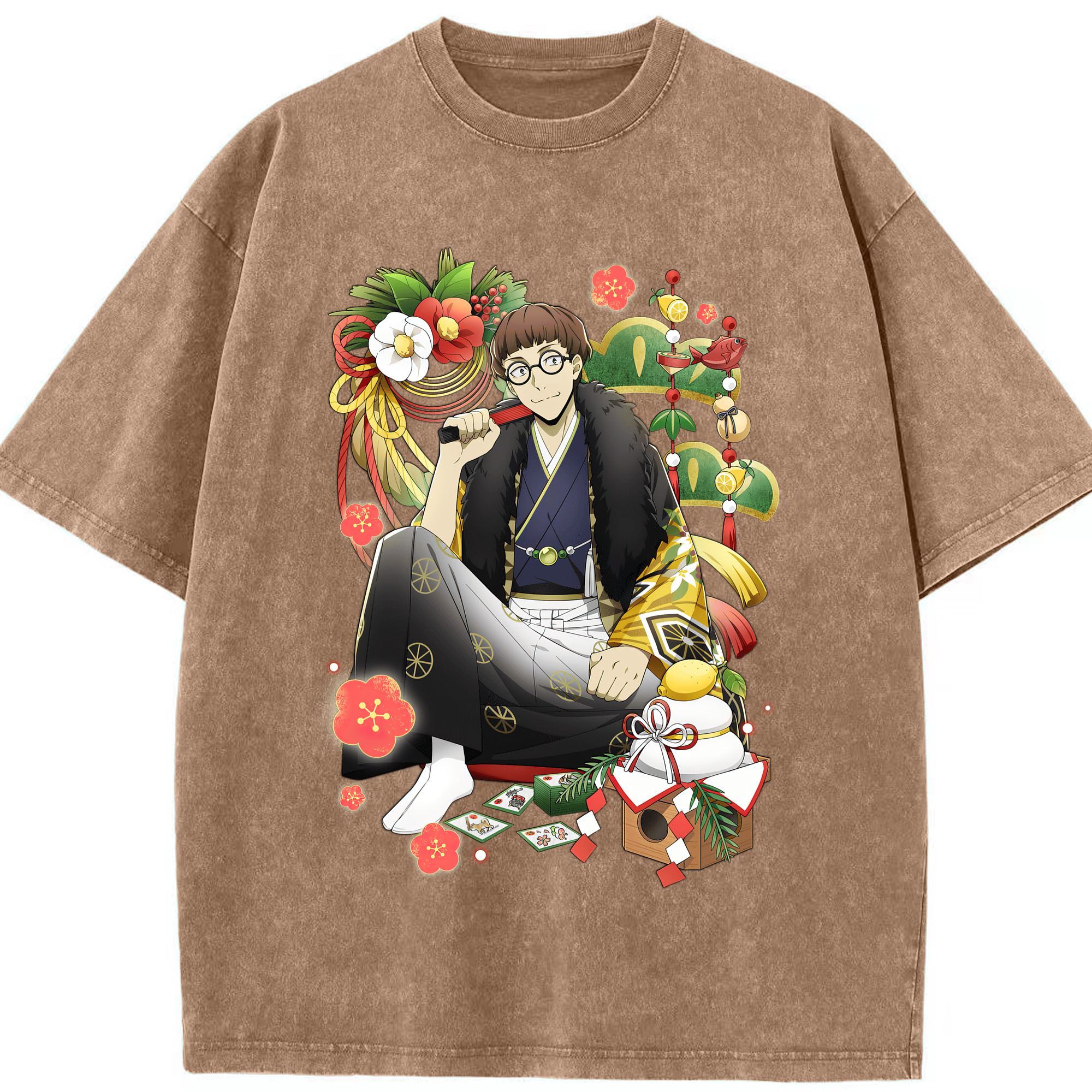 （画像用） 文豪ストレイドッグス Bungo Stray Dogs 綿100% ヴィンテージ風 半袖Tシャツ（フロントプリント）