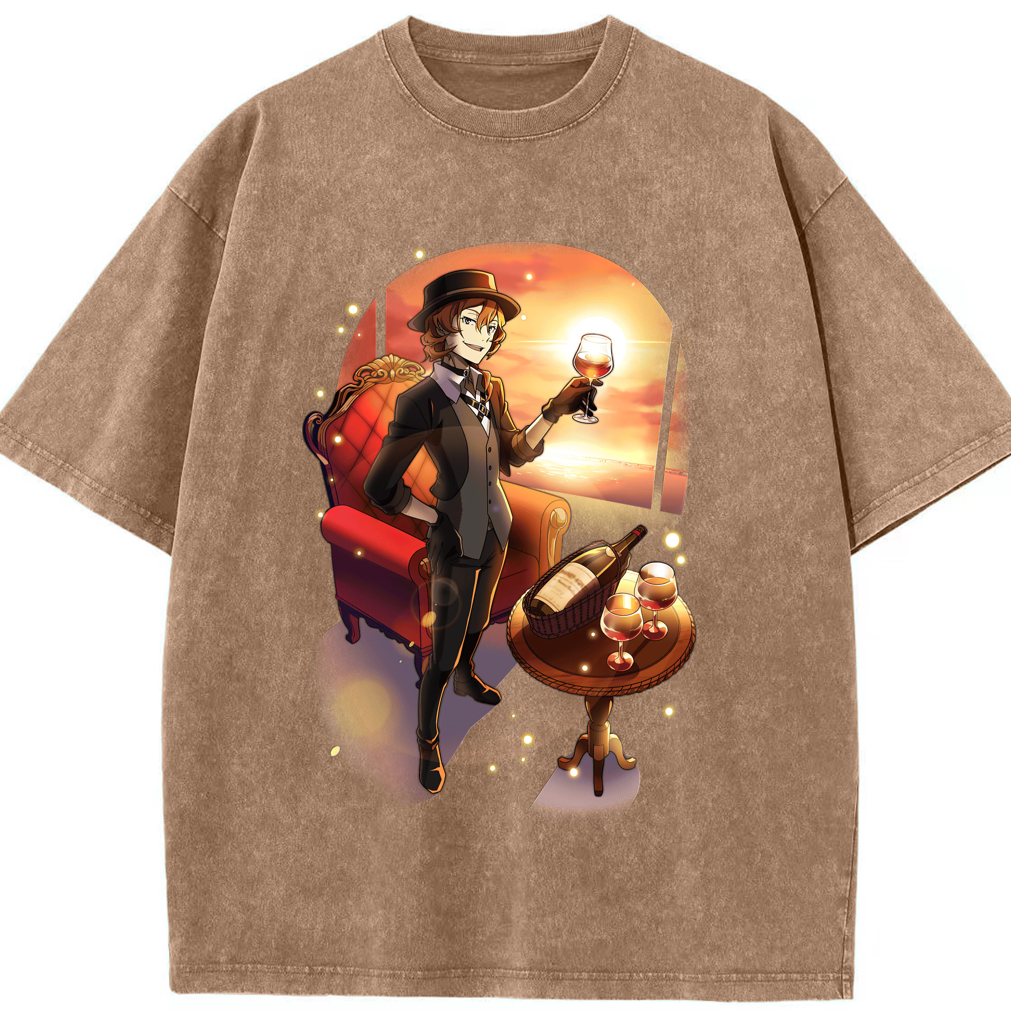（画像用） 文豪ストレイドッグス Bungo Stray Dogs 綿100% ヴィンテージ風 半袖Tシャツ（フロントプリント）