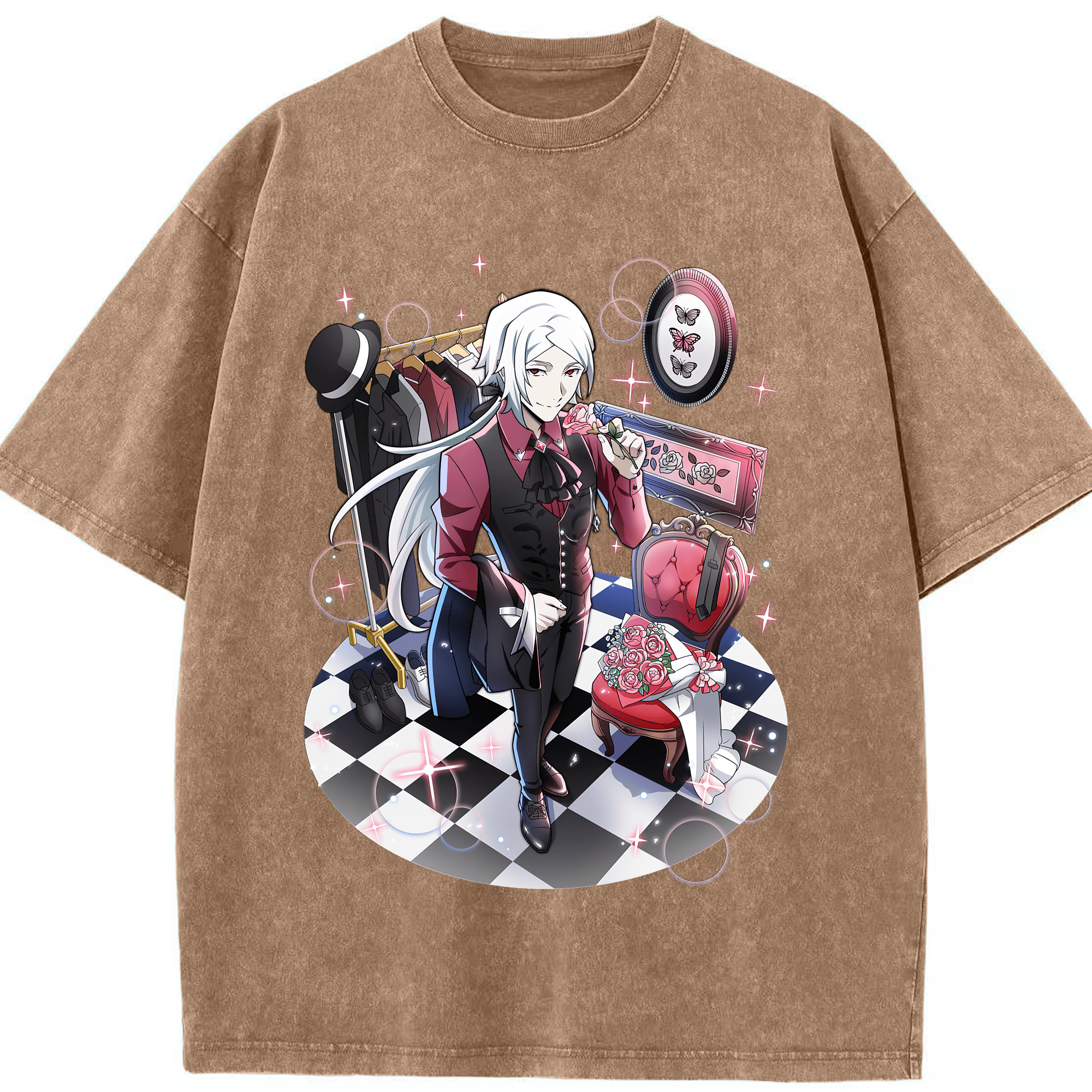 （画像用） 文豪ストレイドッグス Bungo Stray Dogs 綿100% ヴィンテージ風 半袖Tシャツ（フロントプリント）