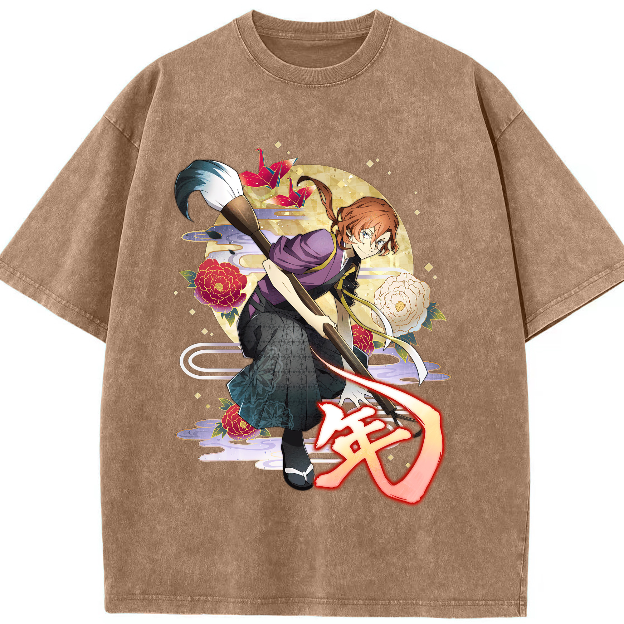 （画像用） 文豪ストレイドッグス Bungo Stray Dogs 綿100% ヴィンテージ風 半袖Tシャツ（フロントプリント）