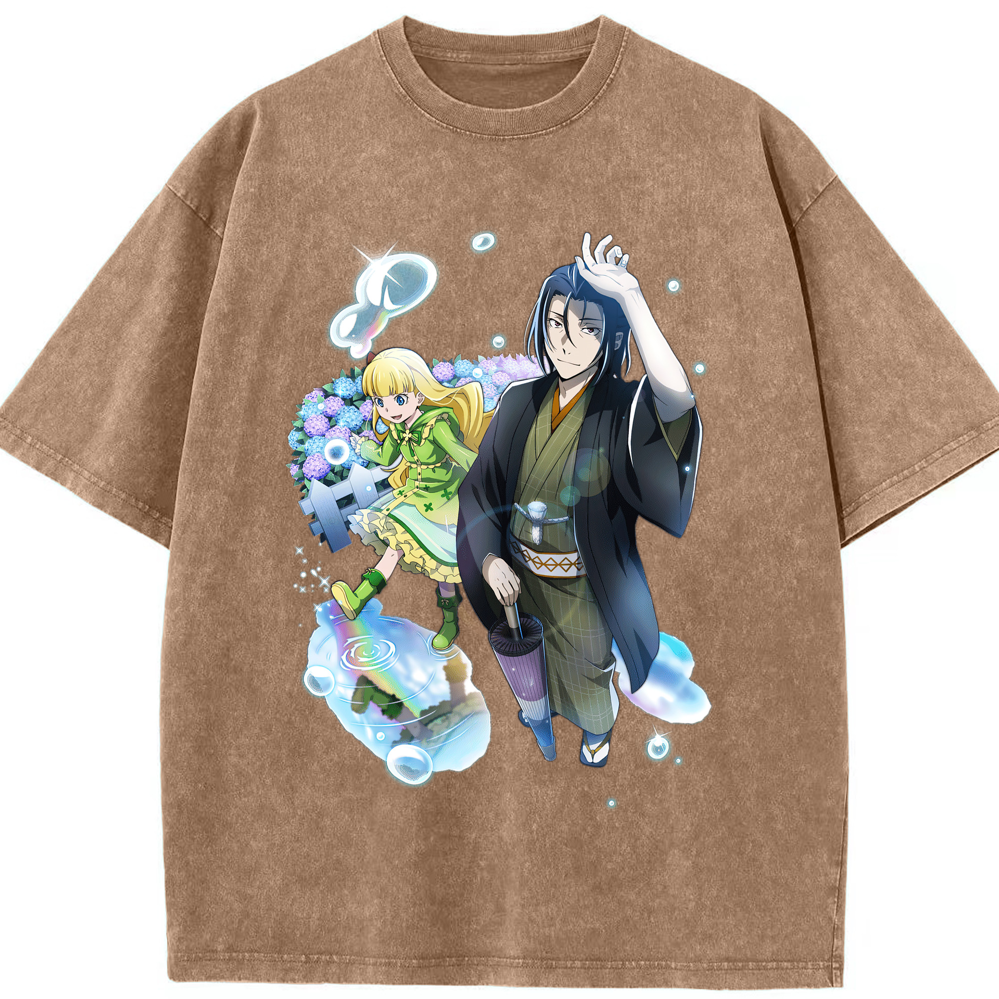（画像用） 文豪ストレイドッグス Bungo Stray Dogs 綿100% ヴィンテージ風 半袖Tシャツ（フロントプリント）