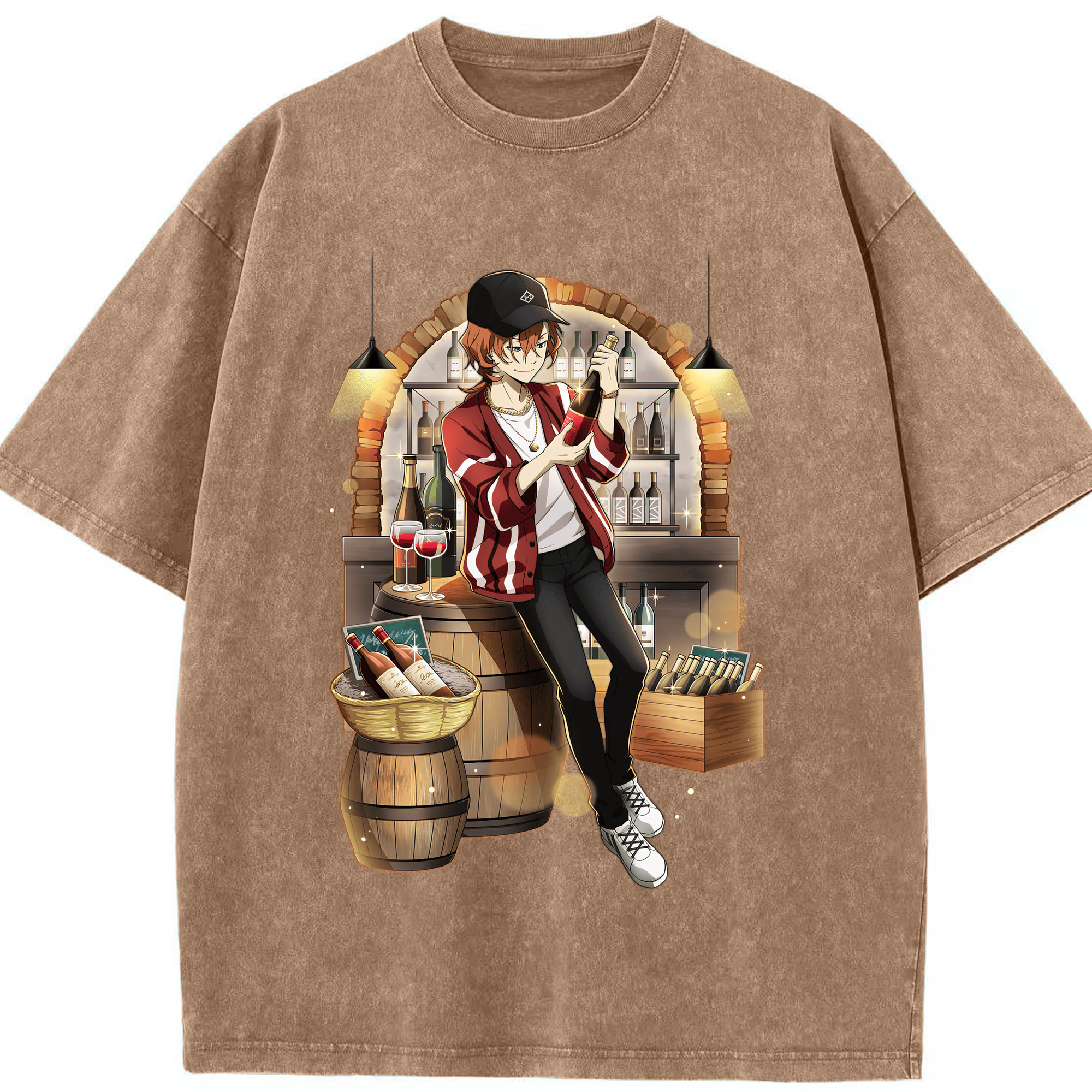 （画像用） 文豪ストレイドッグス Bungo Stray Dogs 綿100% ヴィンテージ風 半袖Tシャツ（フロントプリント）