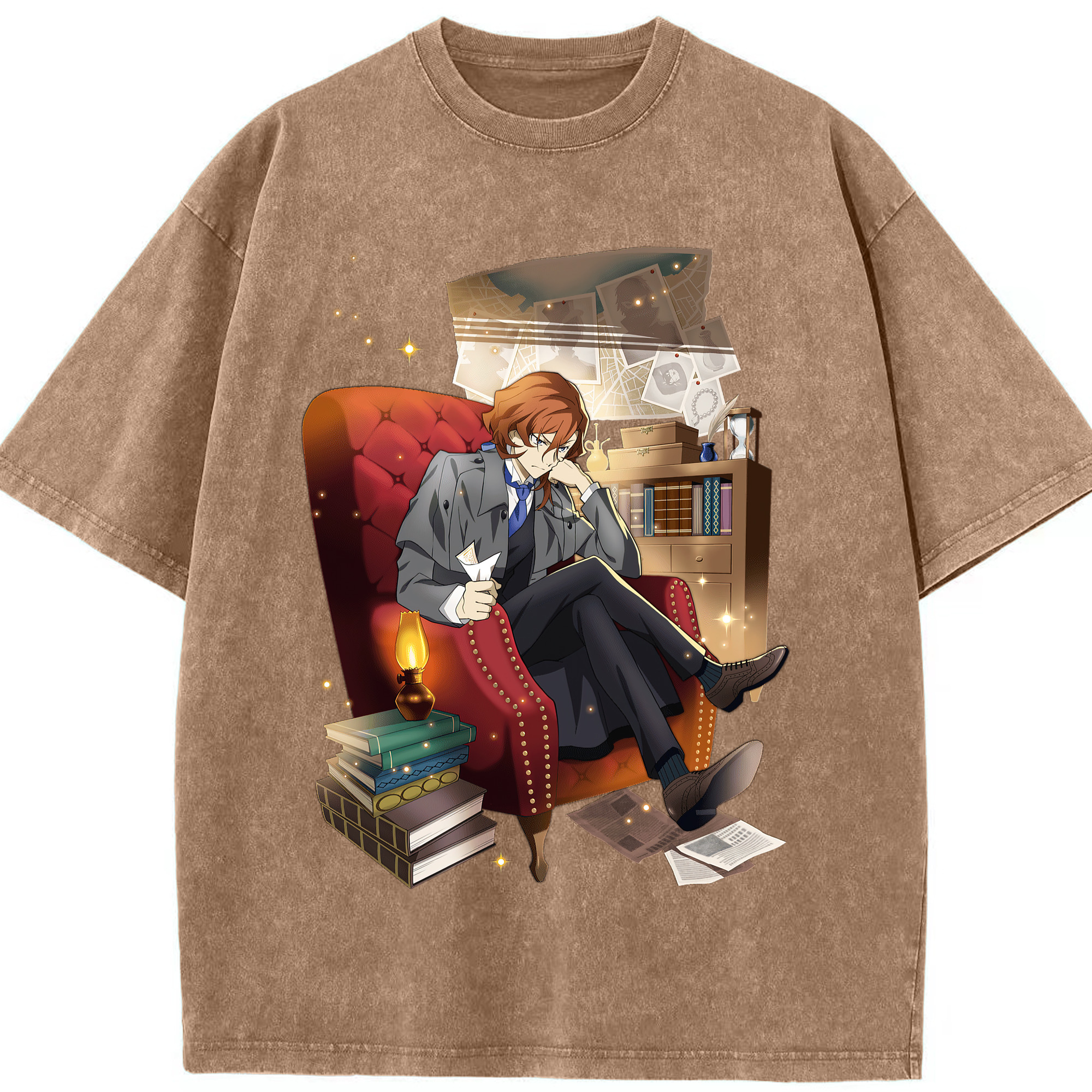 （画像用） 文豪ストレイドッグス Bungo Stray Dogs 綿100% ヴィンテージ風 半袖Tシャツ（フロントプリント）