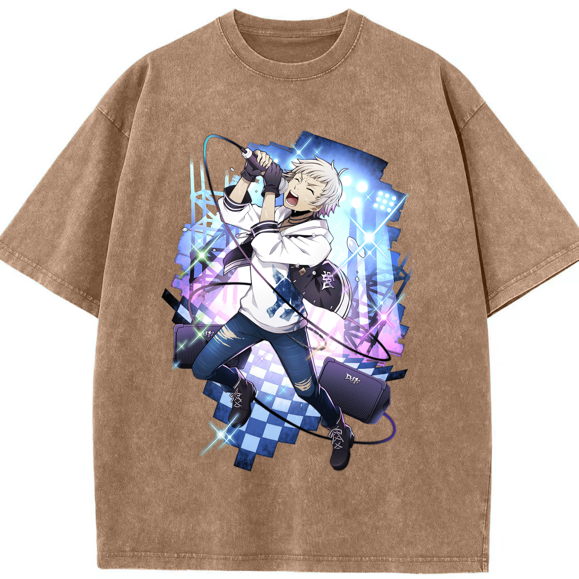（画像用） 文豪ストレイドッグス Bungo Stray Dogs 綿100% ヴィンテージ風 半袖Tシャツ（フロントプリント）