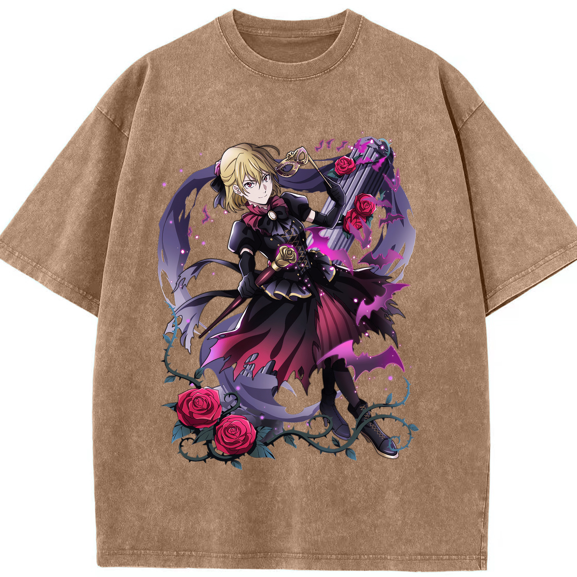 （画像用） 文豪ストレイドッグス Bungo Stray Dogs 綿100% ヴィンテージ風 半袖Tシャツ（フロントプリント）