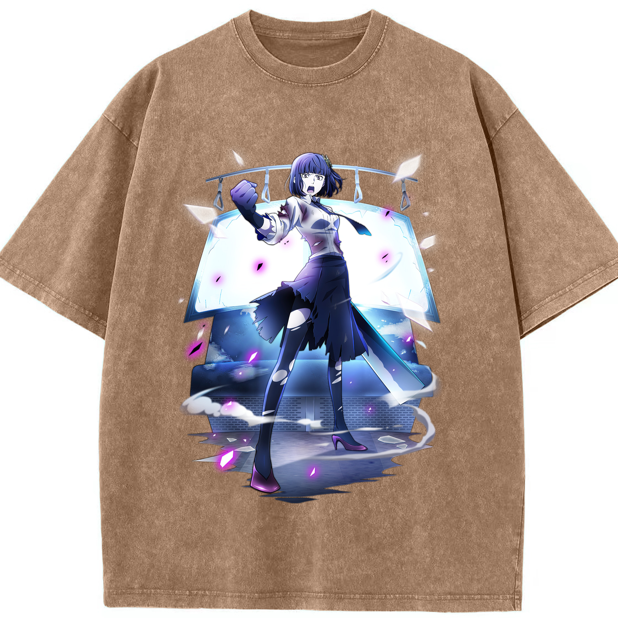 （画像用） 文豪ストレイドッグス Bungo Stray Dogs 綿100% ヴィンテージ風 半袖Tシャツ（フロントプリント）
