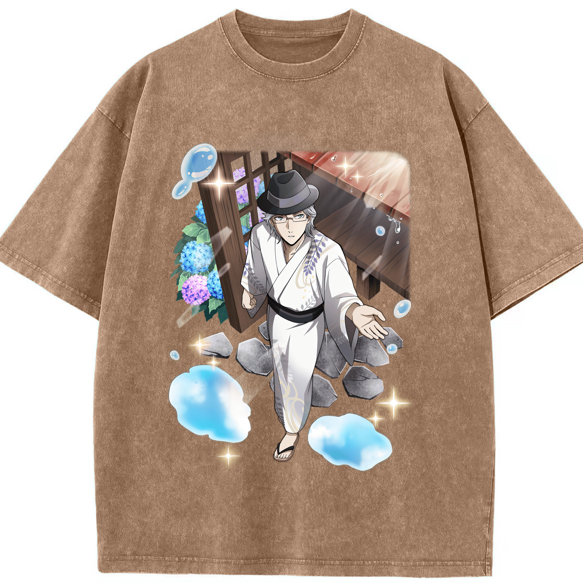 （画像用） 文豪ストレイドッグス Bungo Stray Dogs 綿100% ヴィンテージ風 半袖Tシャツ（フロントプリント）
