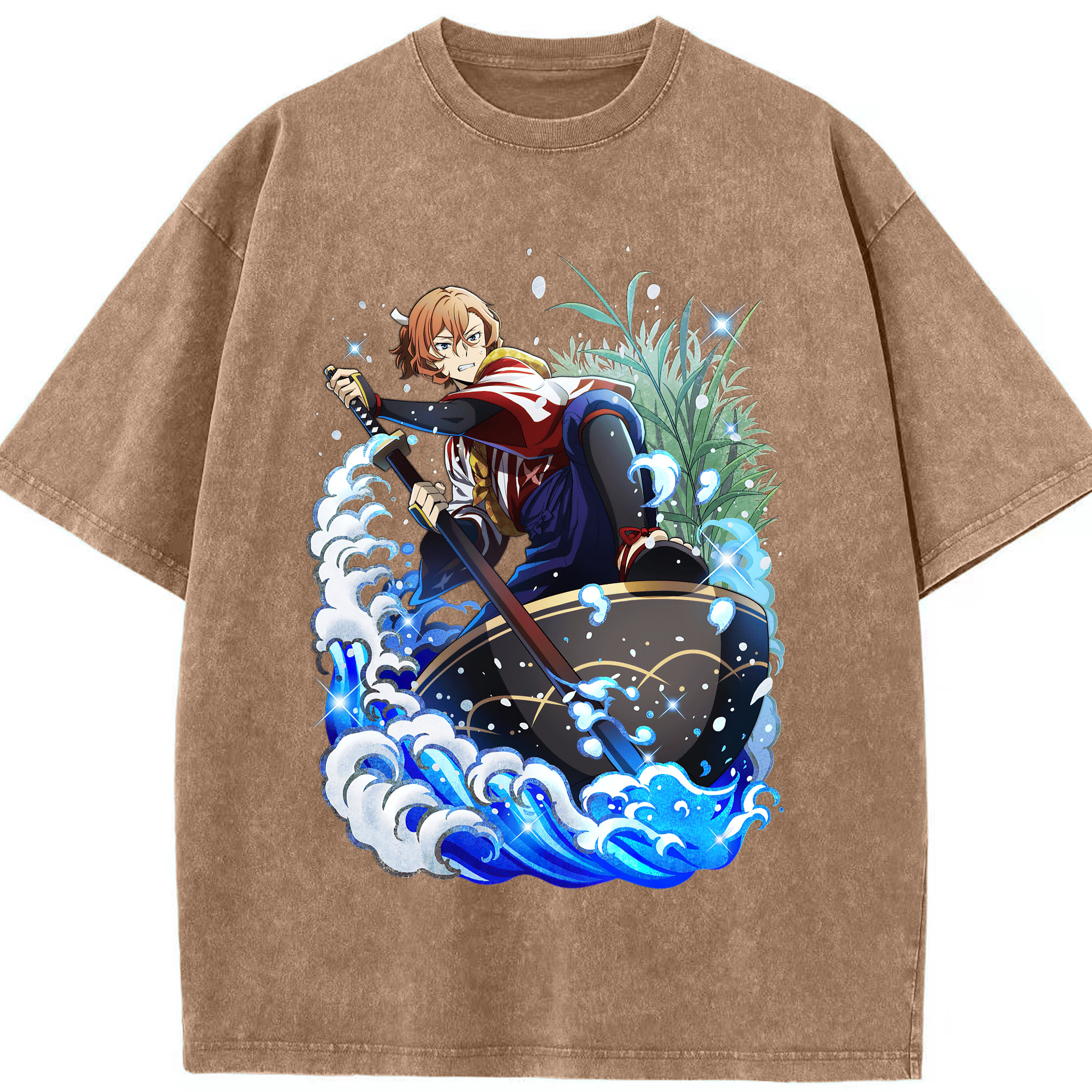（画像用） 文豪ストレイドッグス Bungo Stray Dogs 綿100% ヴィンテージ風 半袖Tシャツ（フロントプリント）