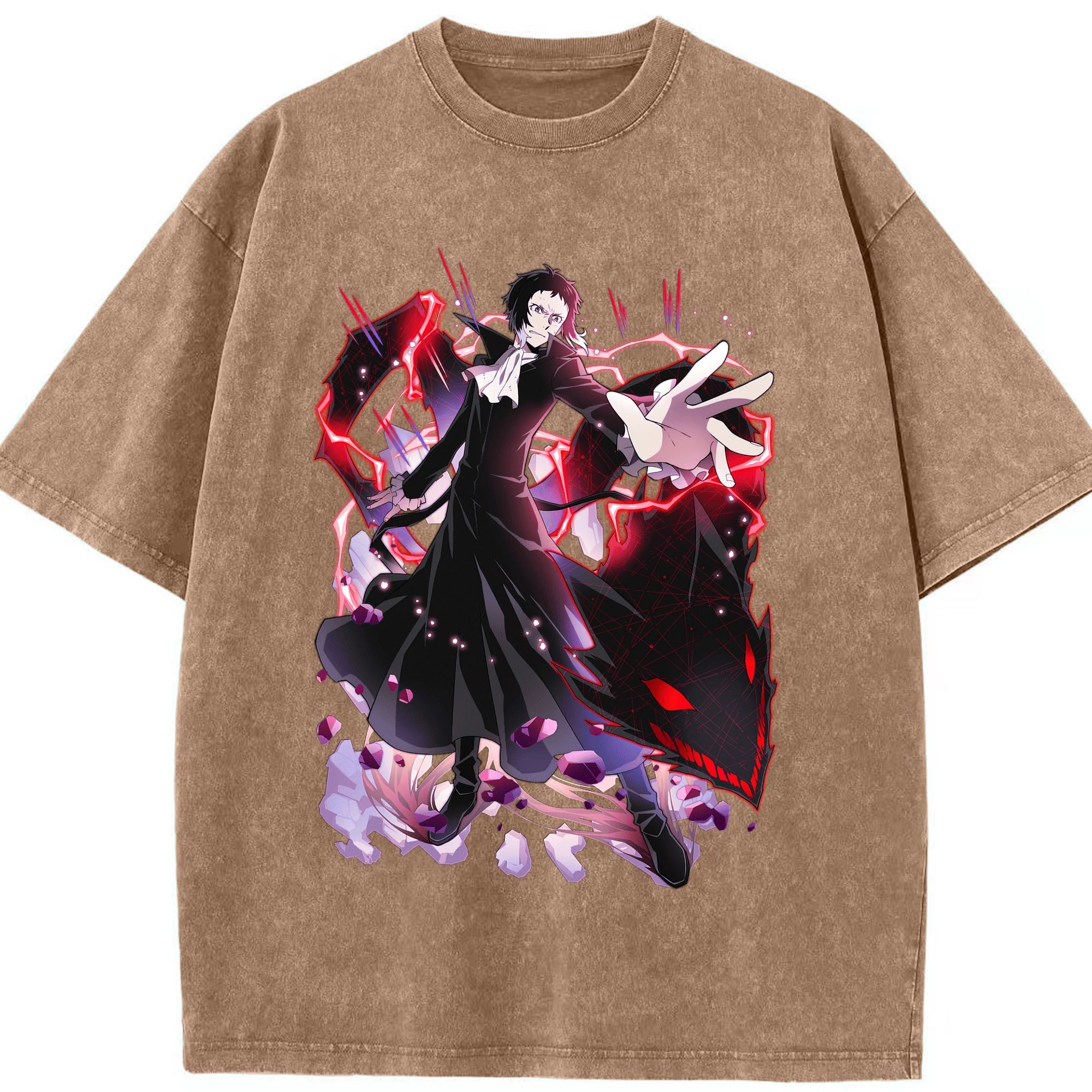 （画像用） 文豪ストレイドッグス Bungo Stray Dogs 綿100% ヴィンテージ風 半袖Tシャツ（フロントプリント）