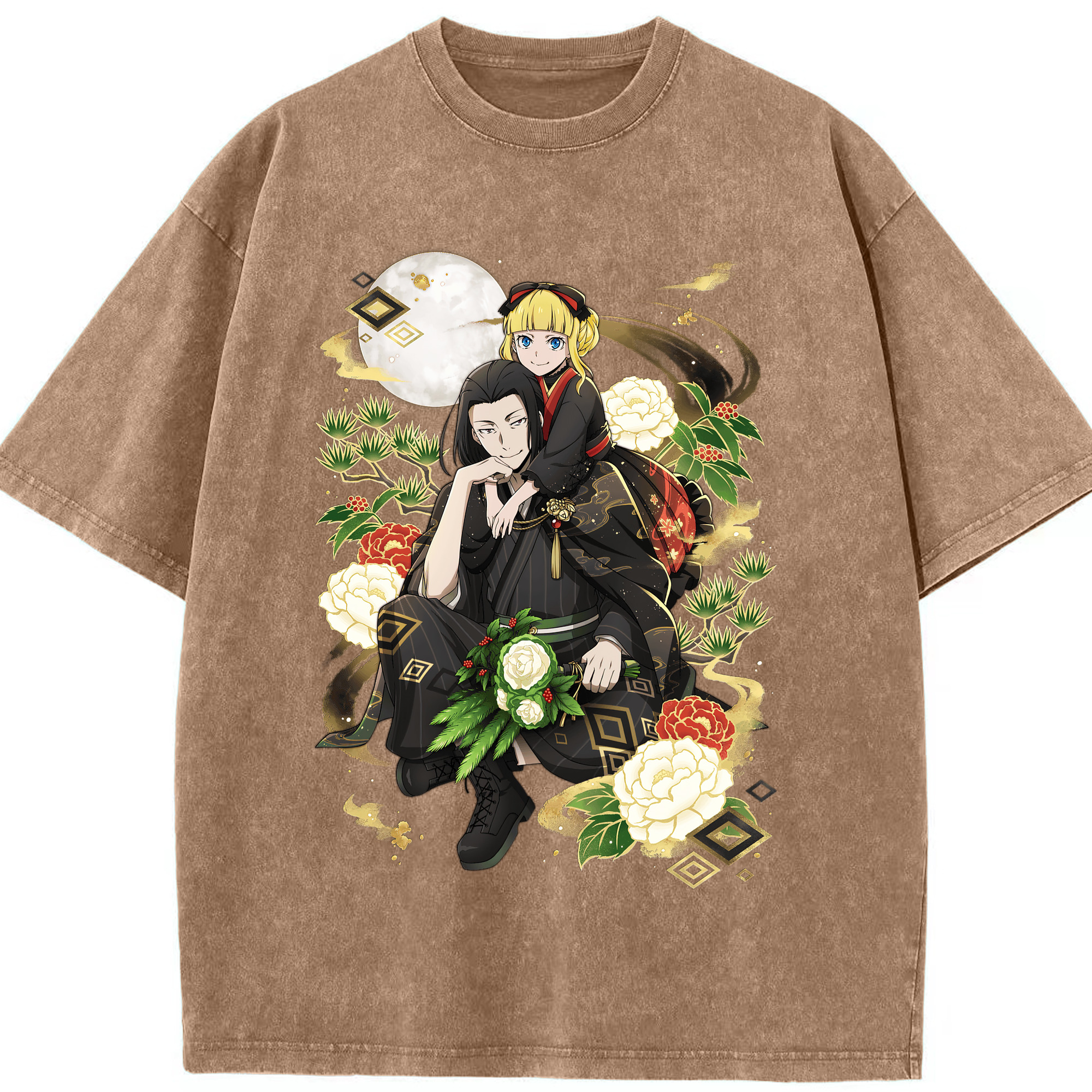 （画像用） 文豪ストレイドッグス Bungo Stray Dogs 綿100% ヴィンテージ風 半袖Tシャツ（フロントプリント）
